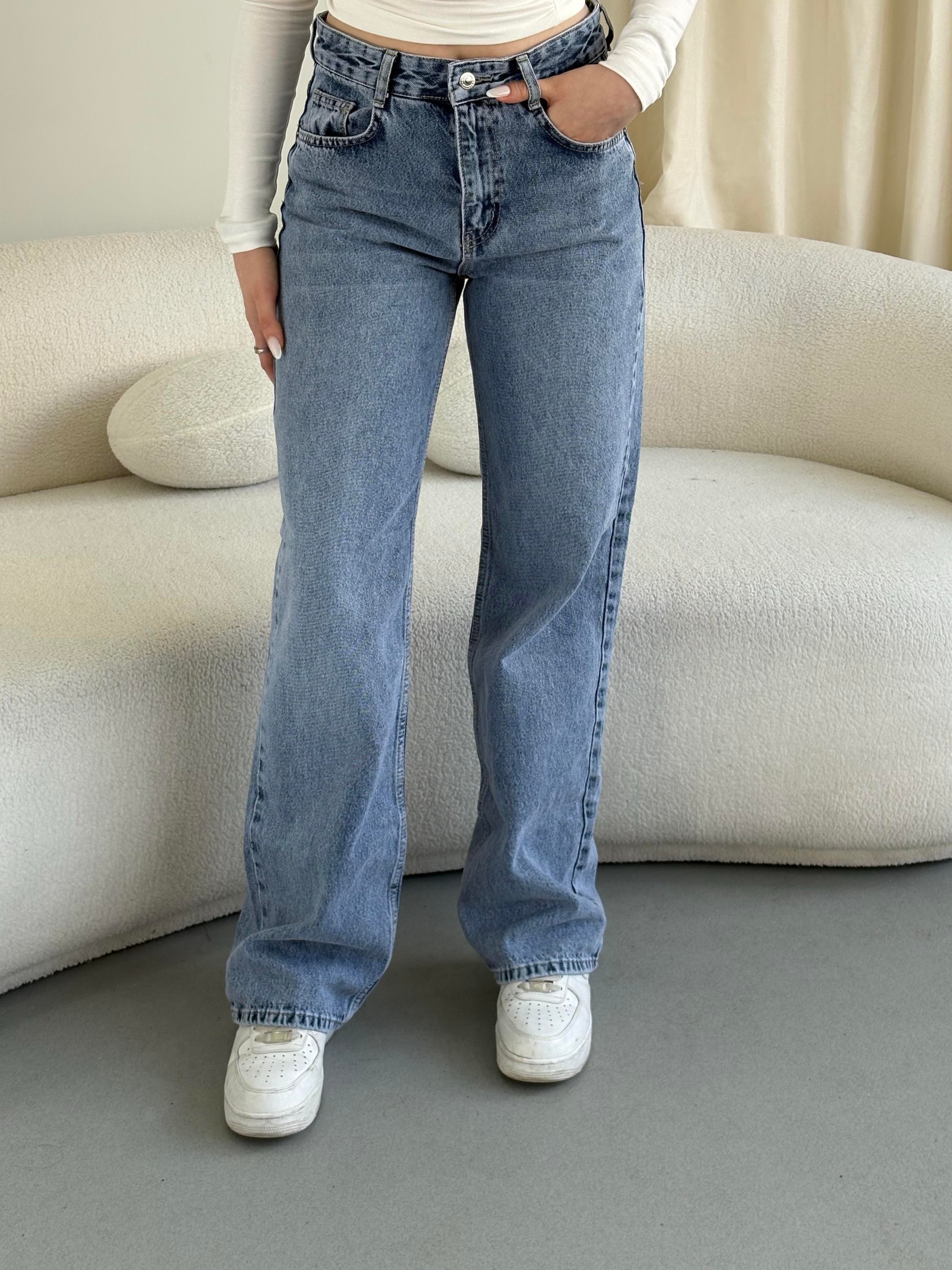 Açık Kot Wid Leg Jean