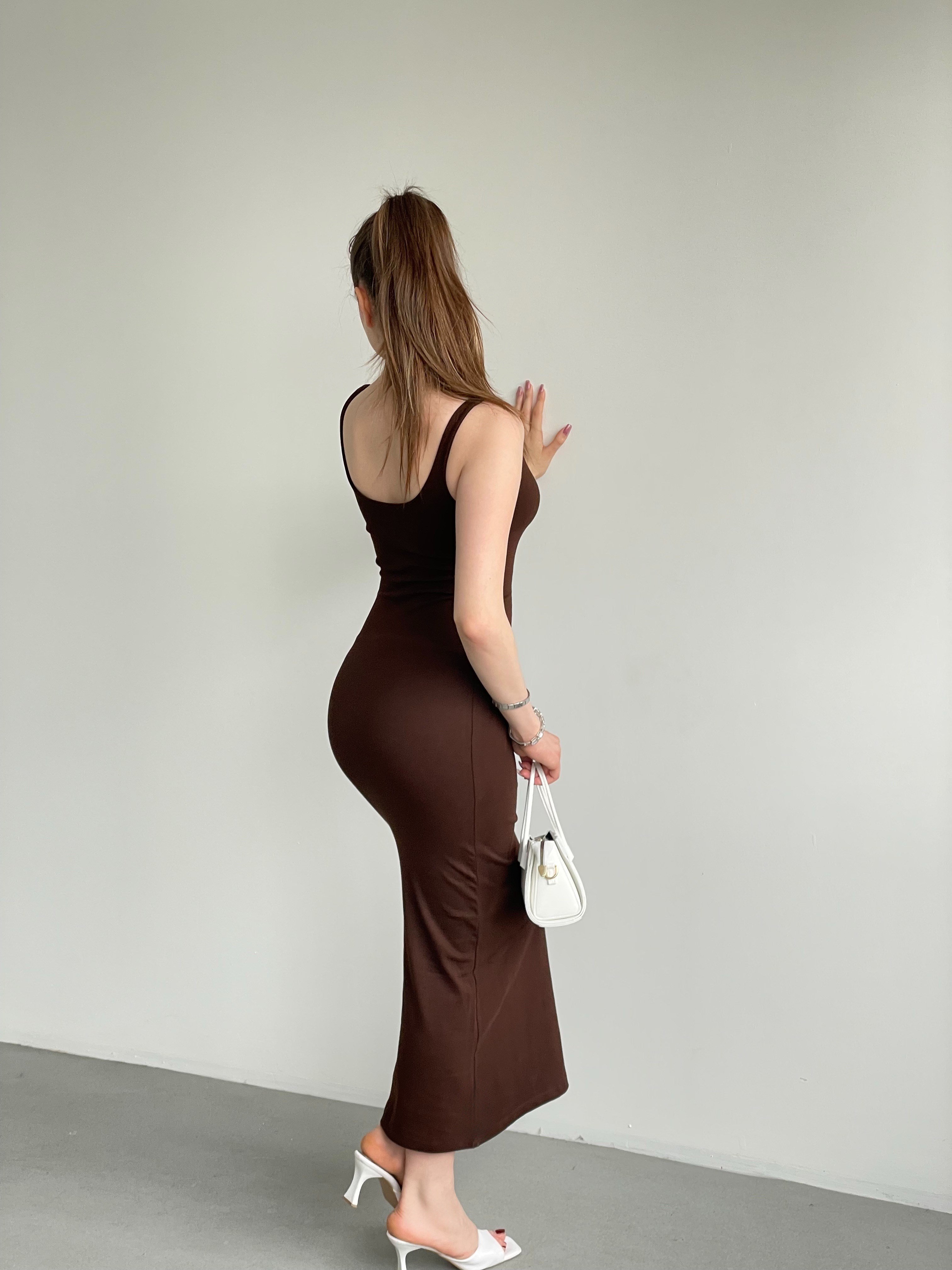 Askılı Midi Elbise