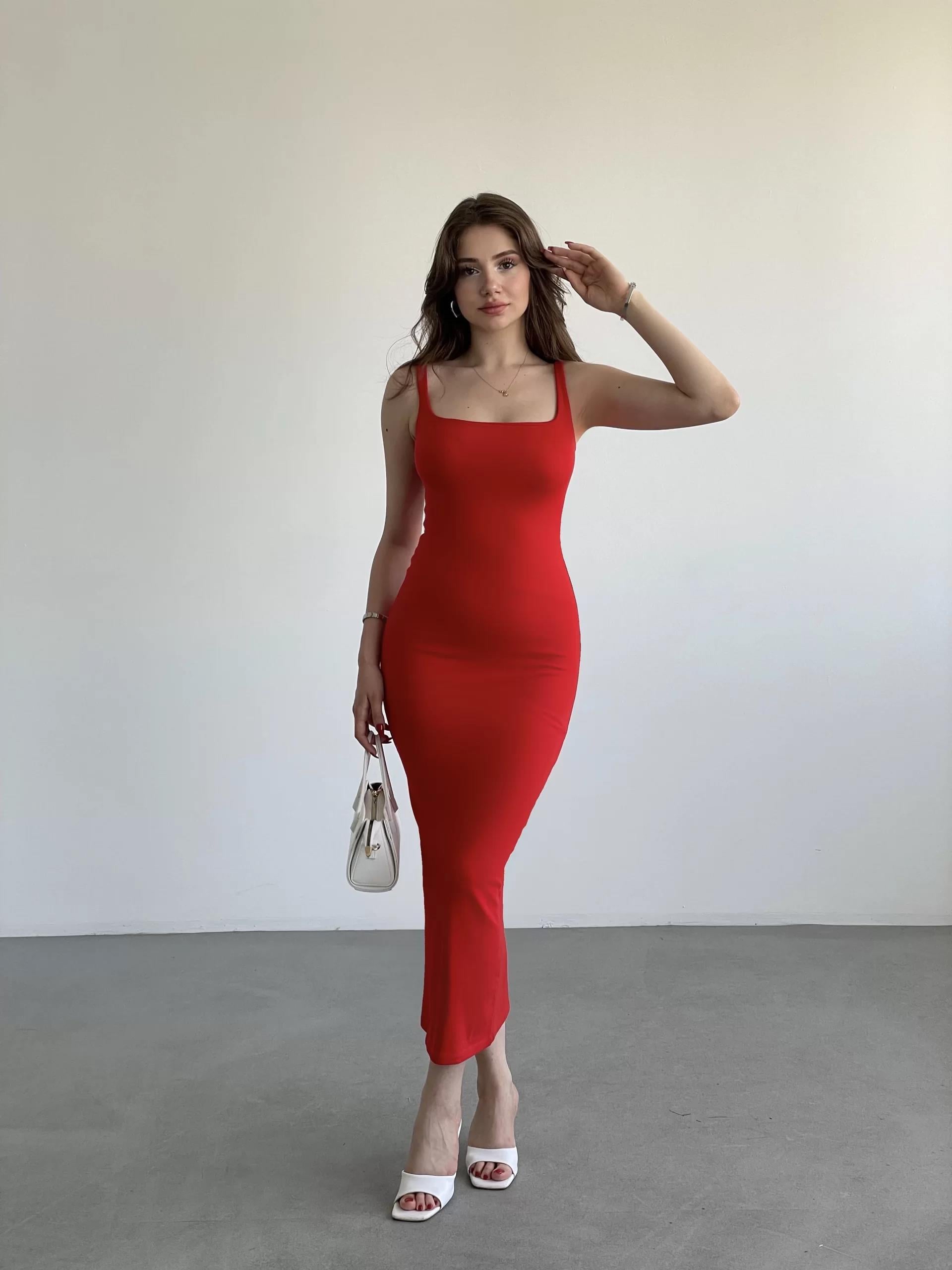 Askılı Midi Elbise