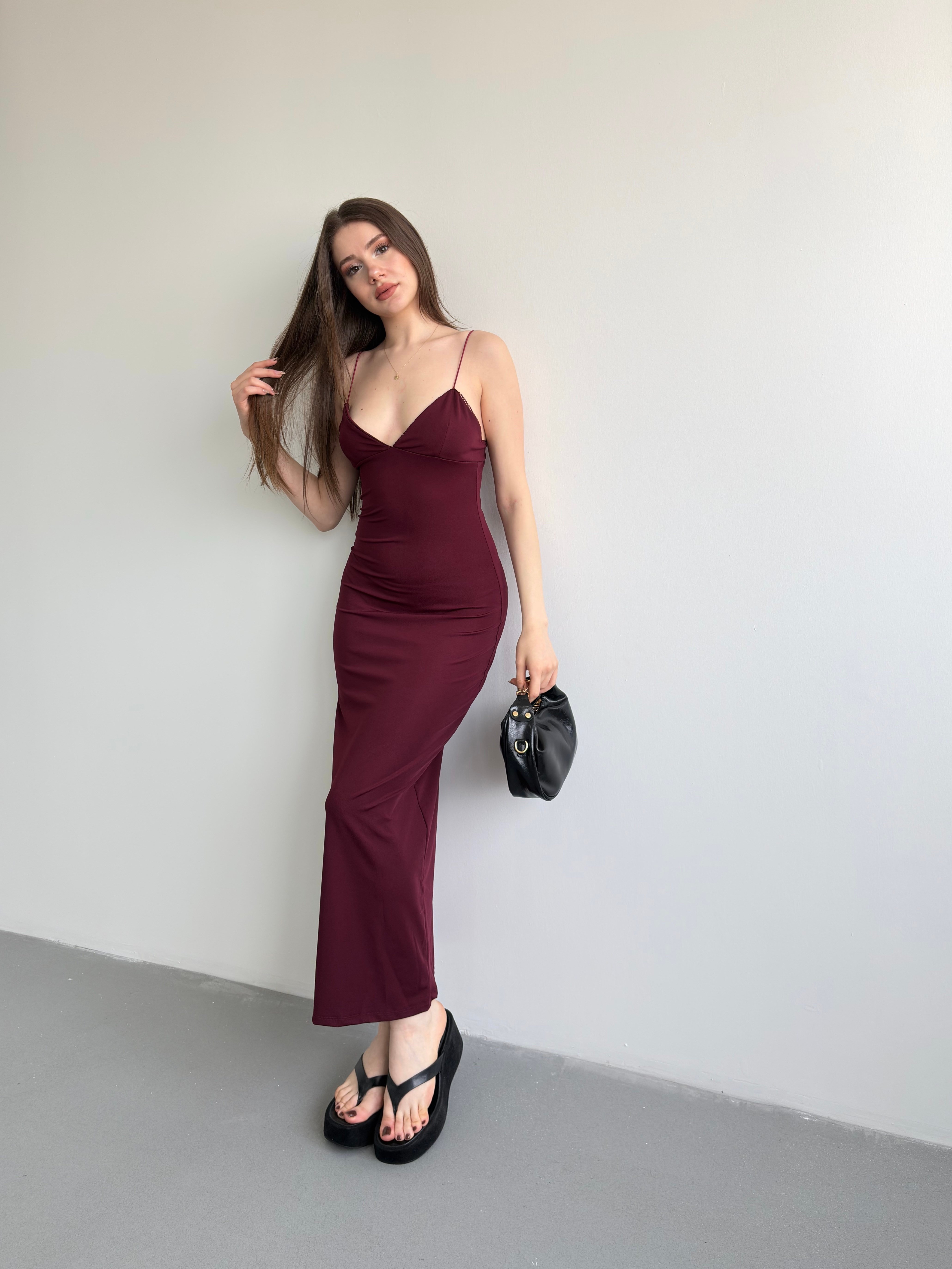 Askılı Pole Premium Elbise