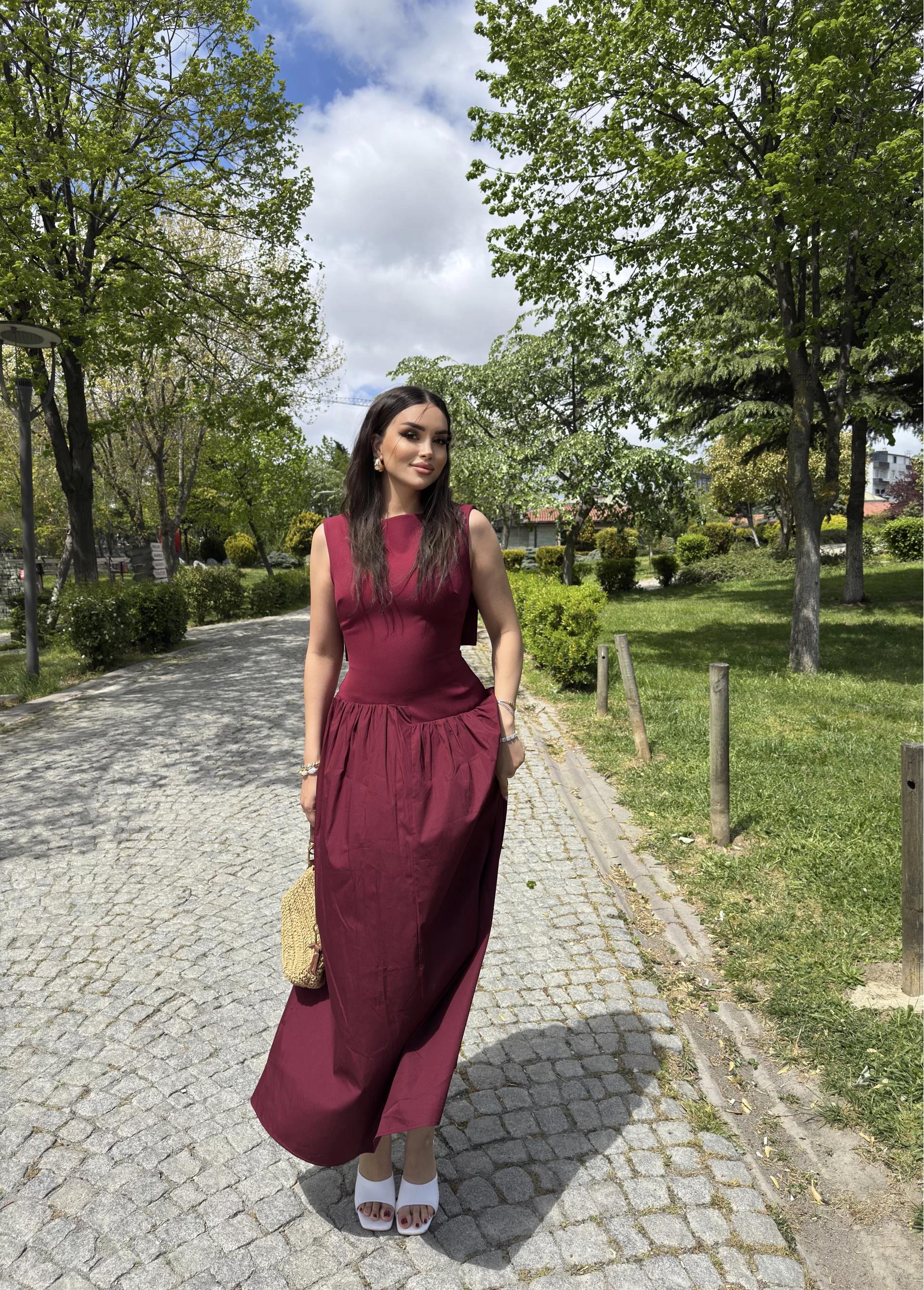 Bağlamalı Keten Etekli Takım