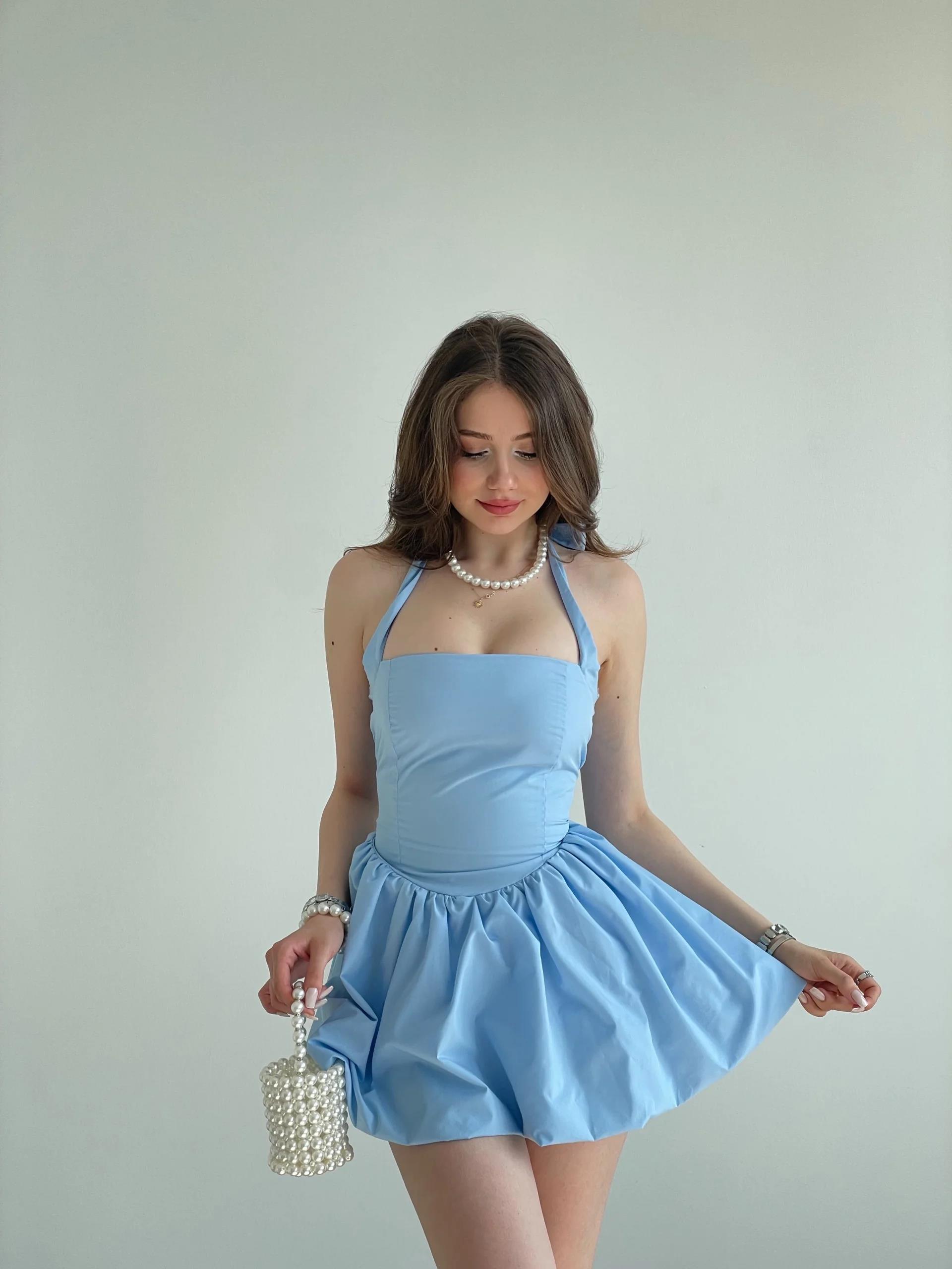 Balon Halter Premium Elbise