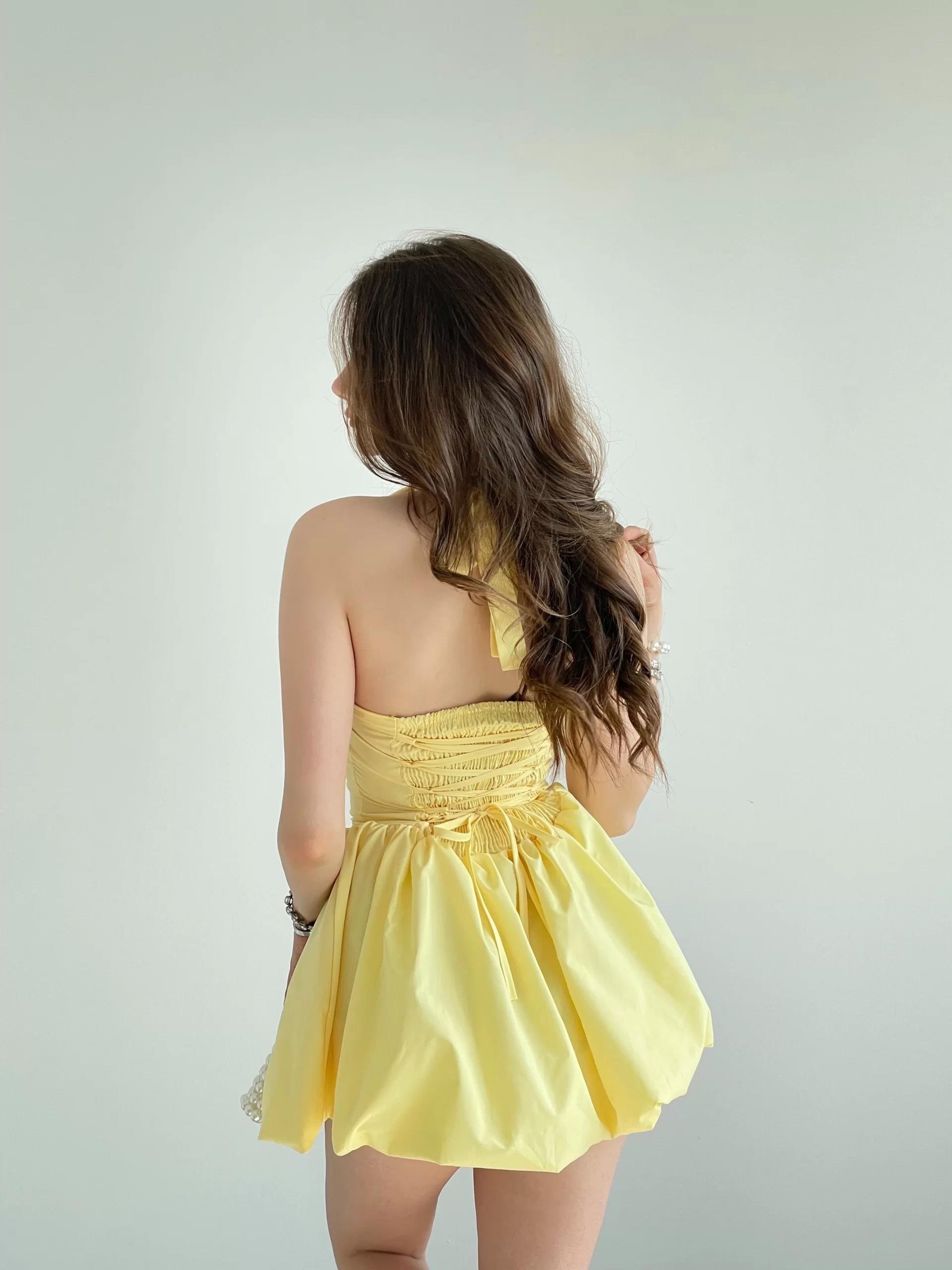 Balon Halter Premium Elbise