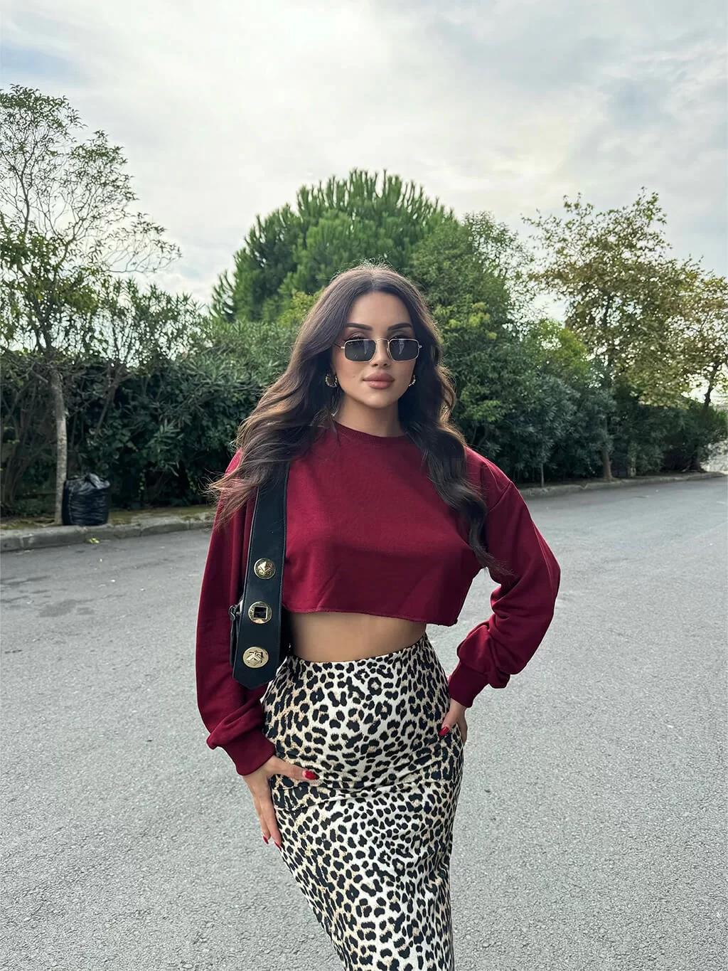 Basic Üç İplik Şardonsuz Crop