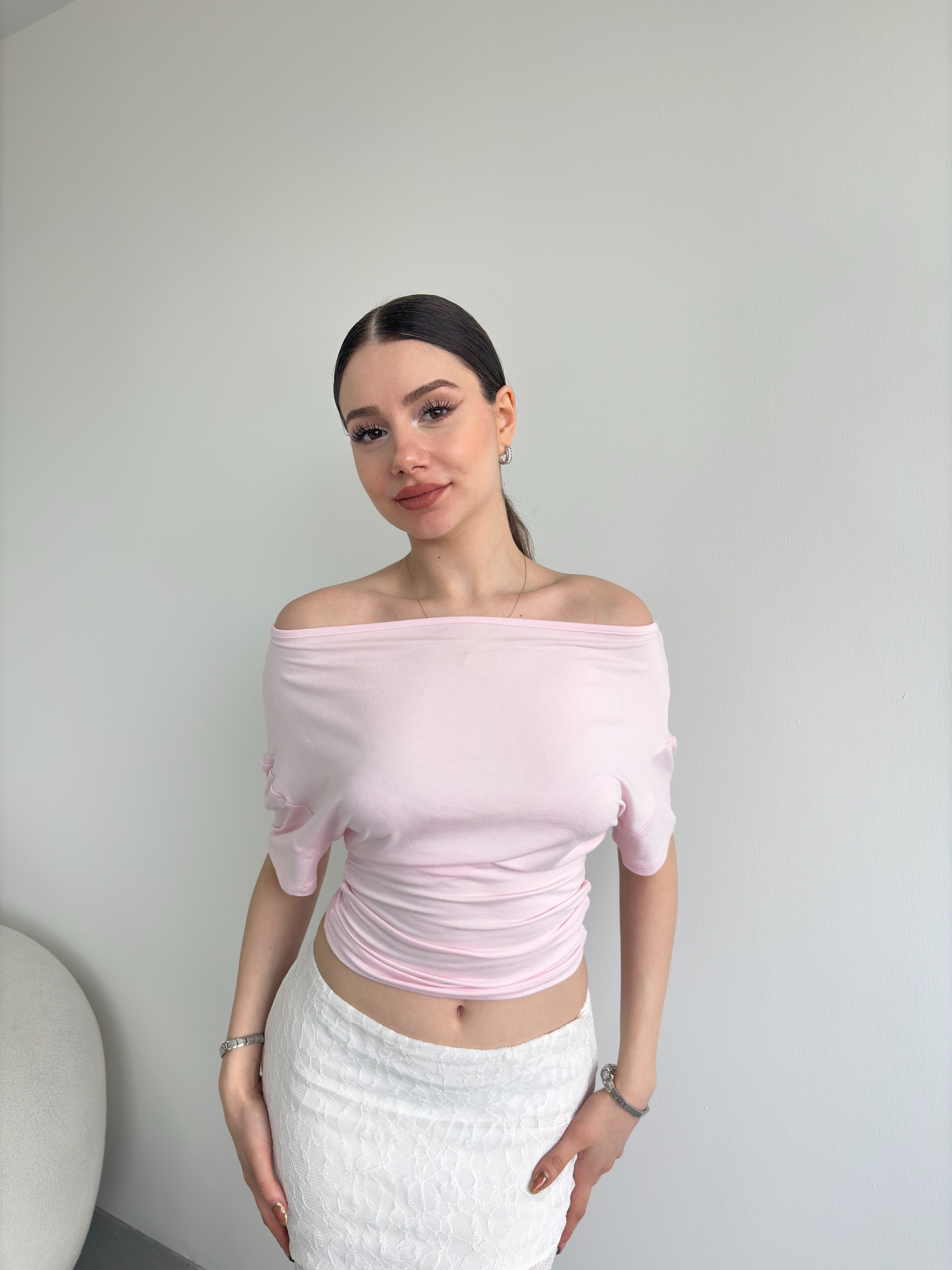 Bel Büzgülü Basic Tshirt