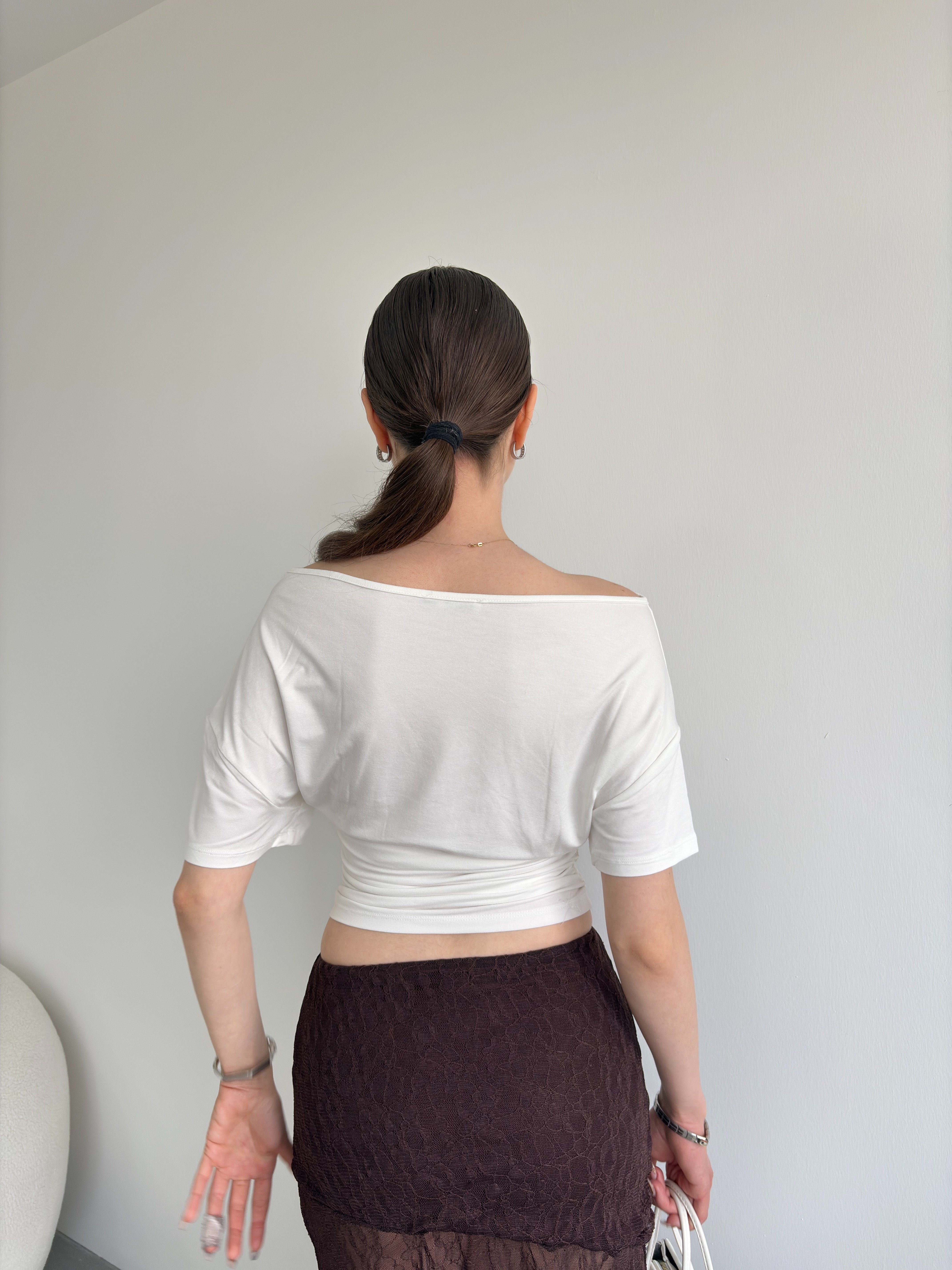 Bel Büzgülü Basic Tshirt