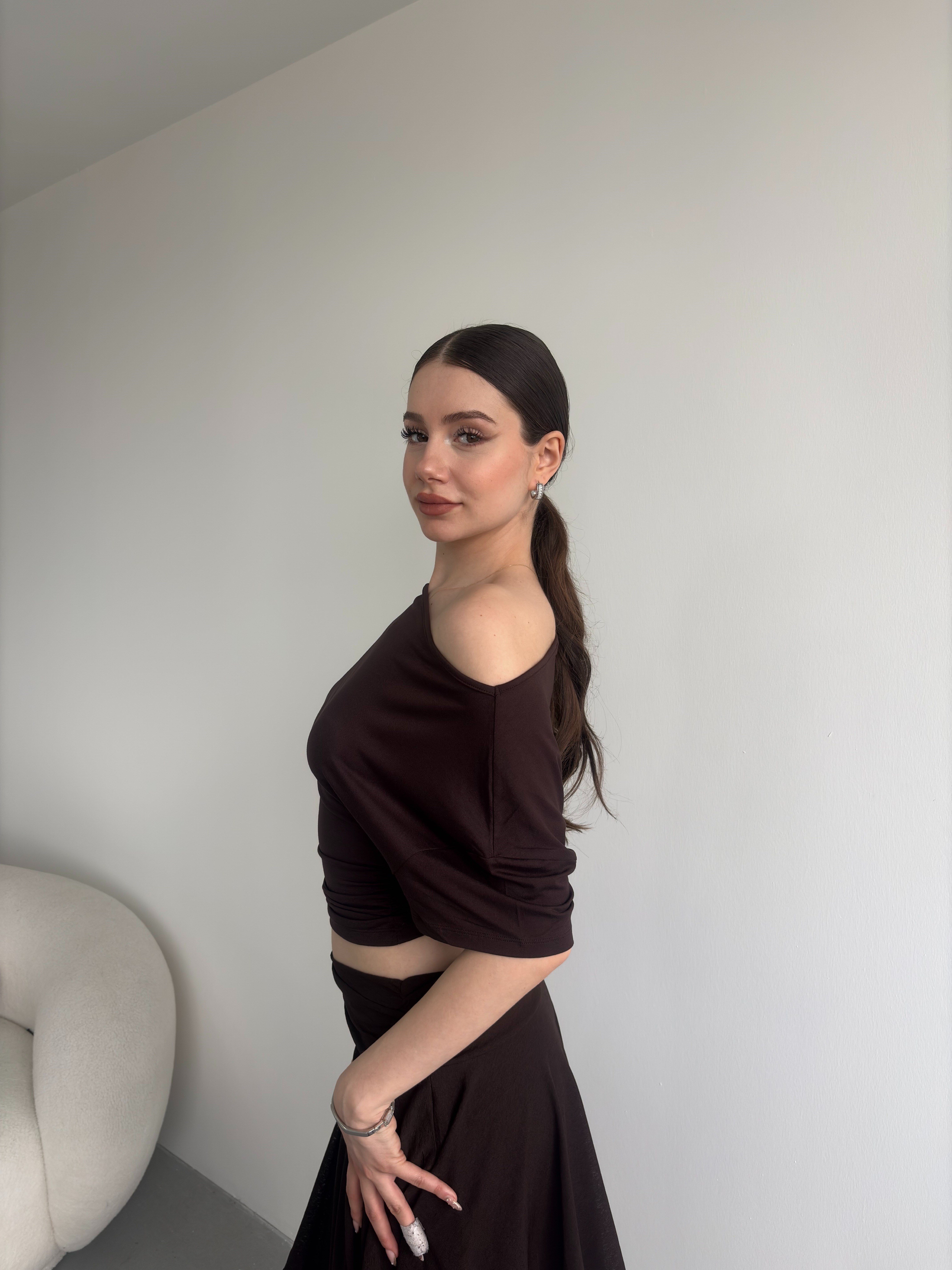 Bel Büzgülü Basic Tshirt