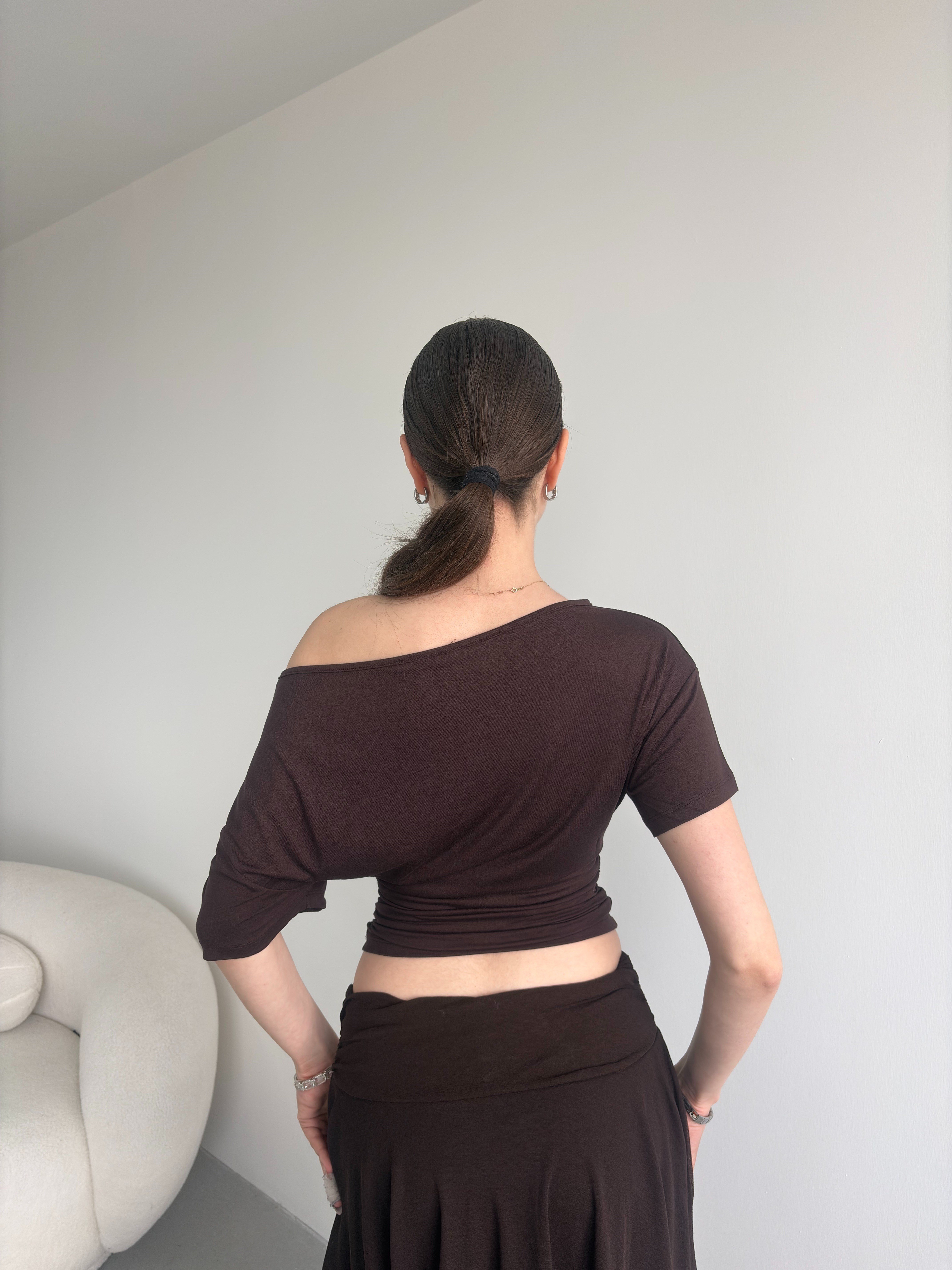 Bel Büzgülü Basic Tshirt