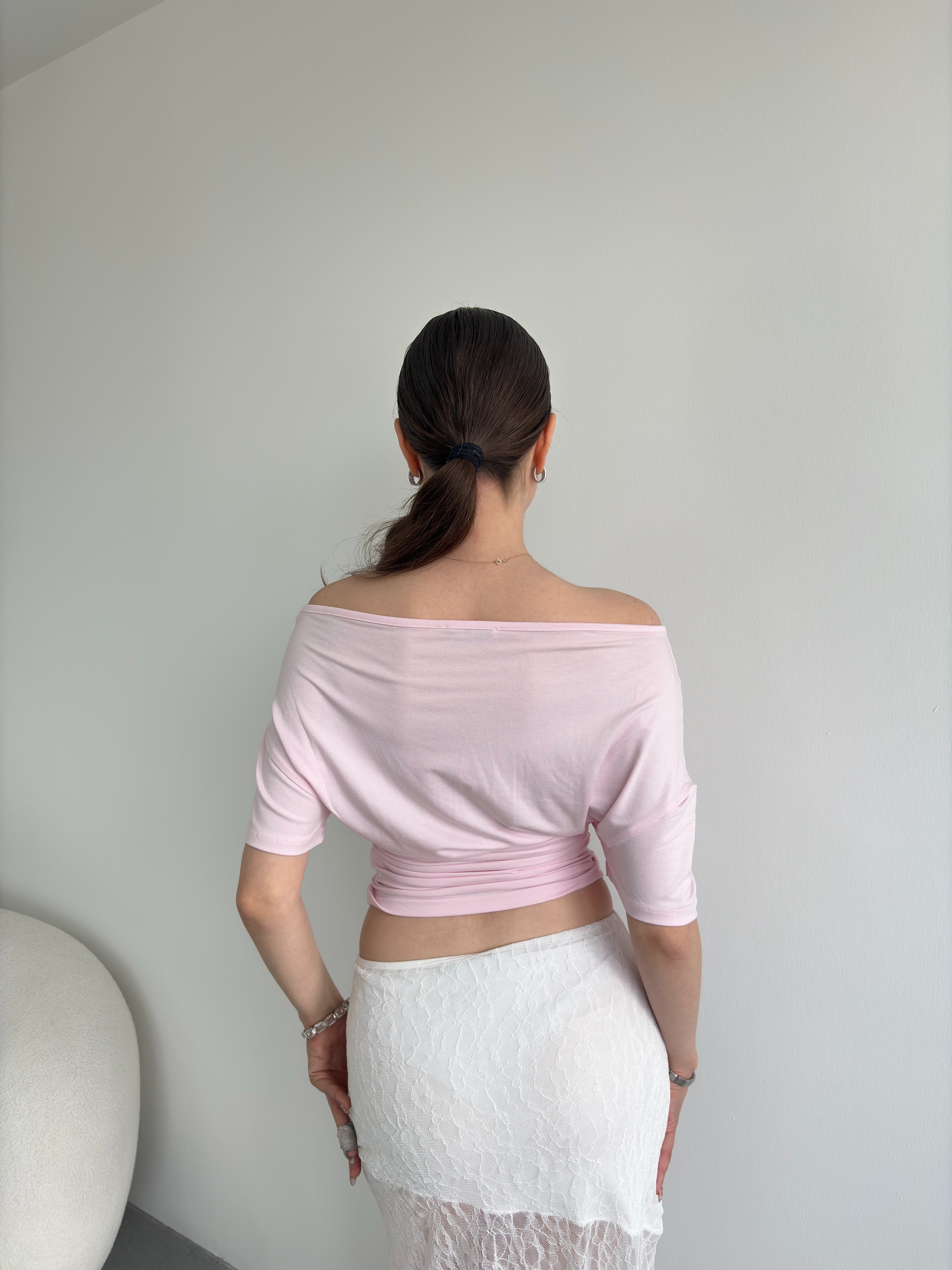 Bel Büzgülü Basic Tshirt