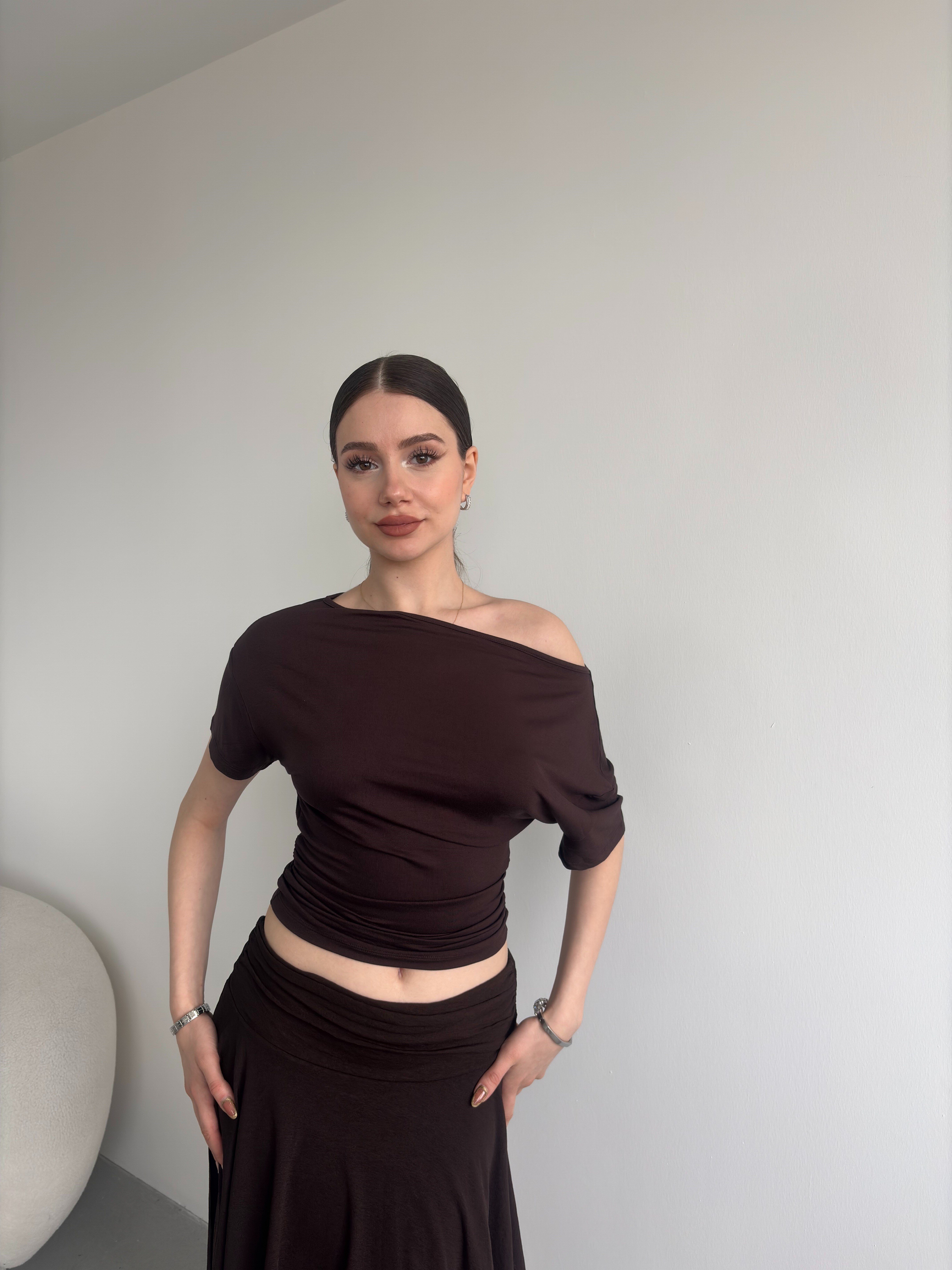 Bel Büzgülü Basic Tshirt