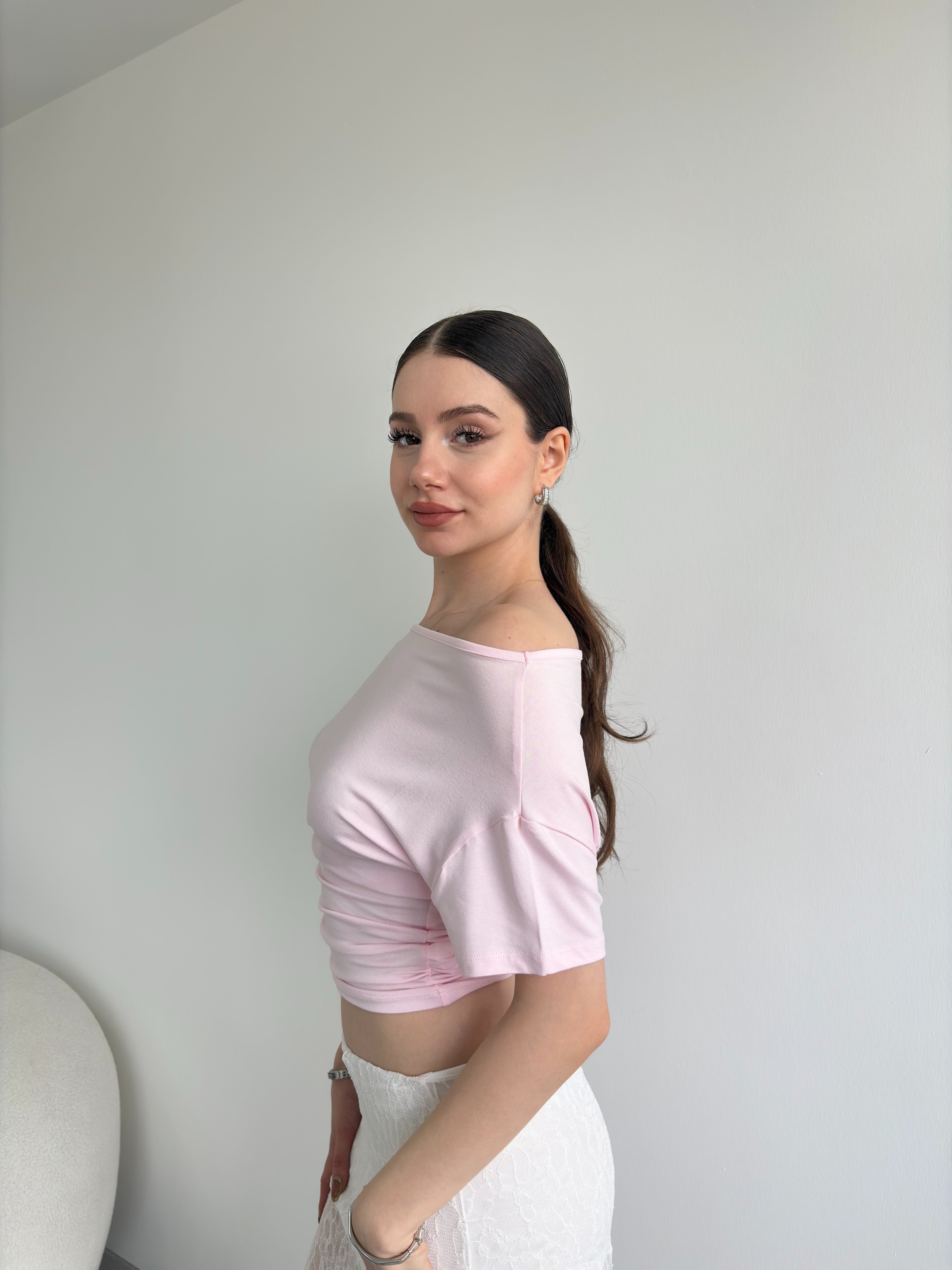 Bel Büzgülü Basic Tshirt