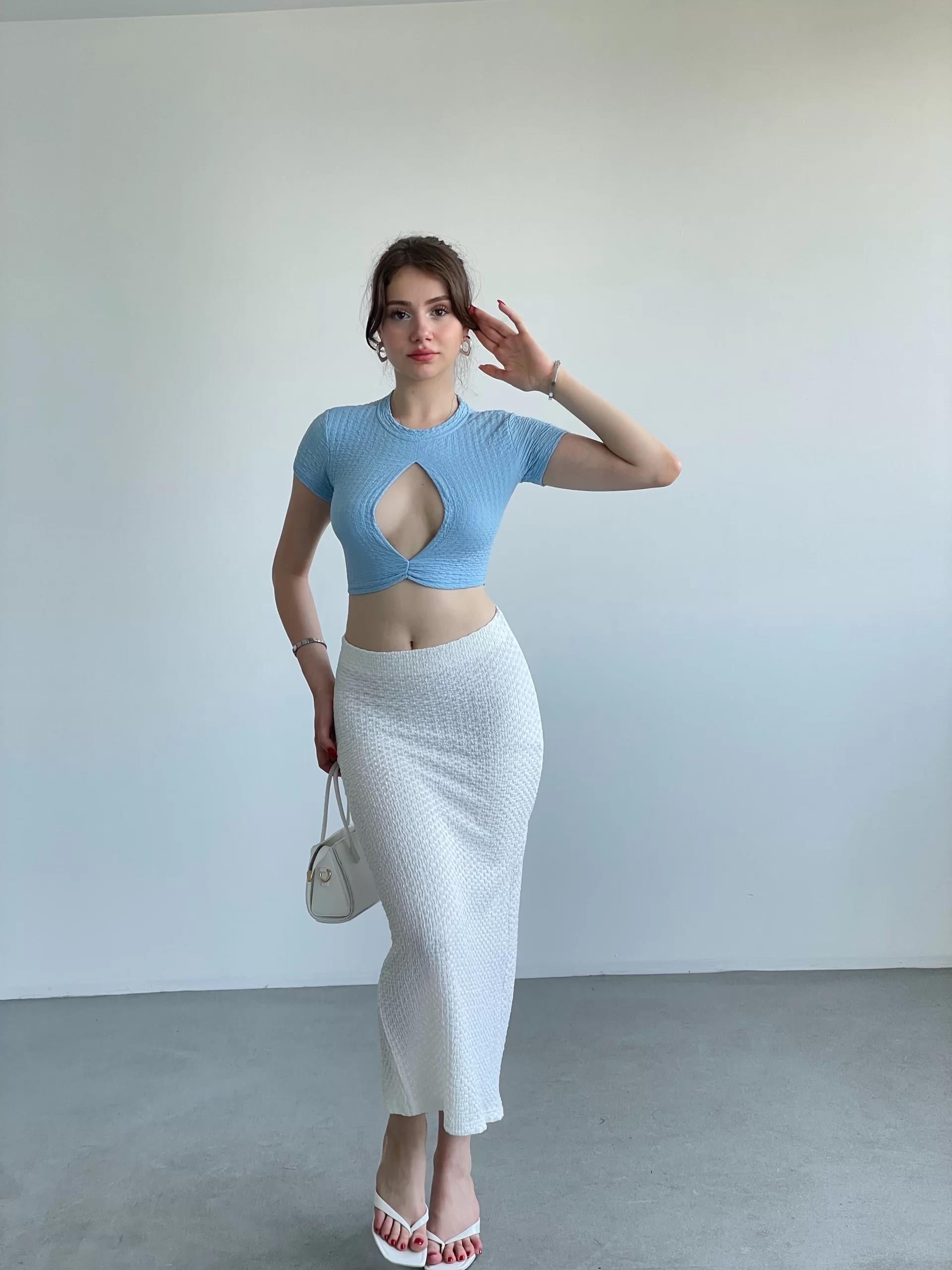 Bubble Dekolteli Crop