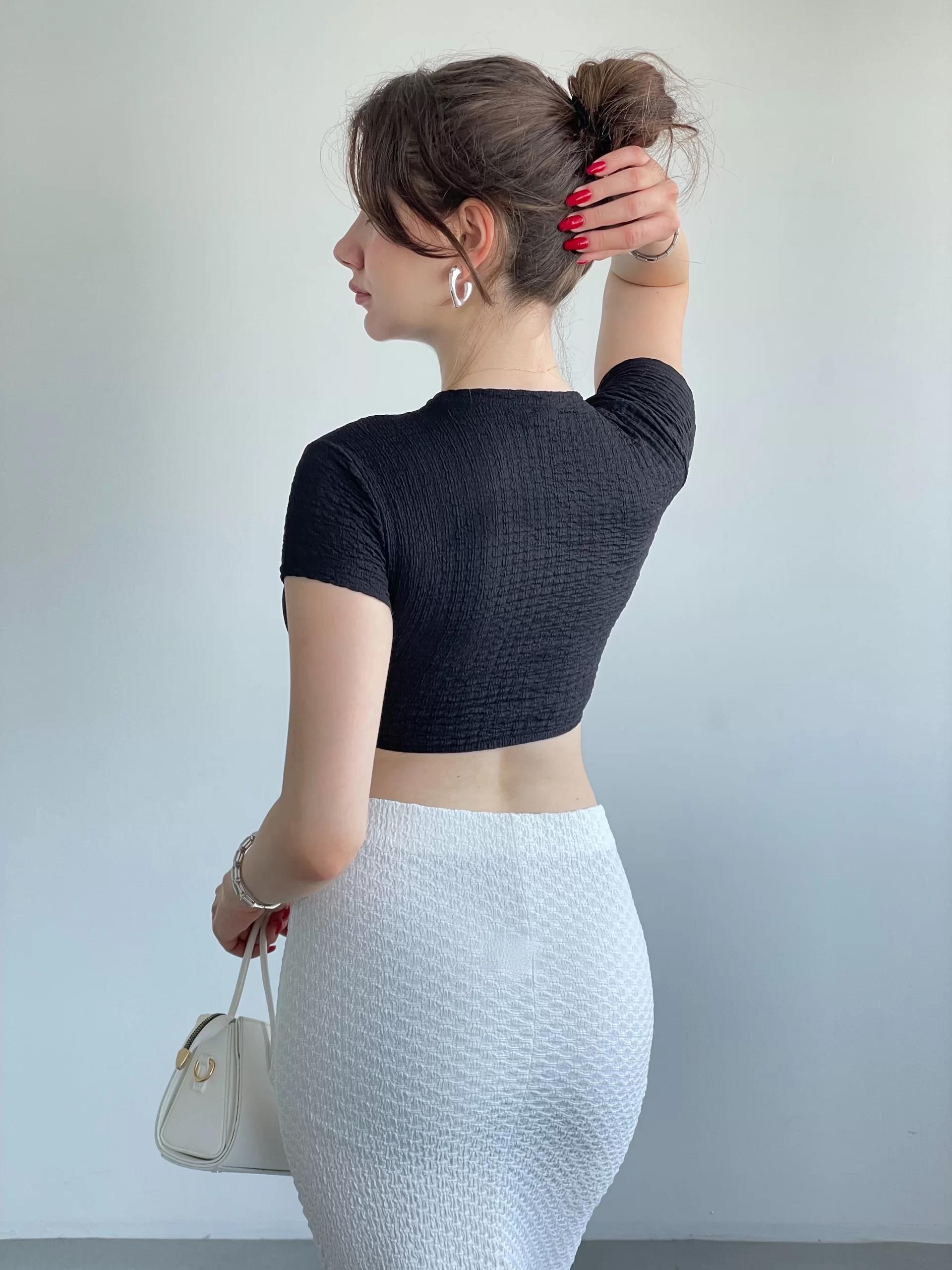 Bubble Dekolteli Crop