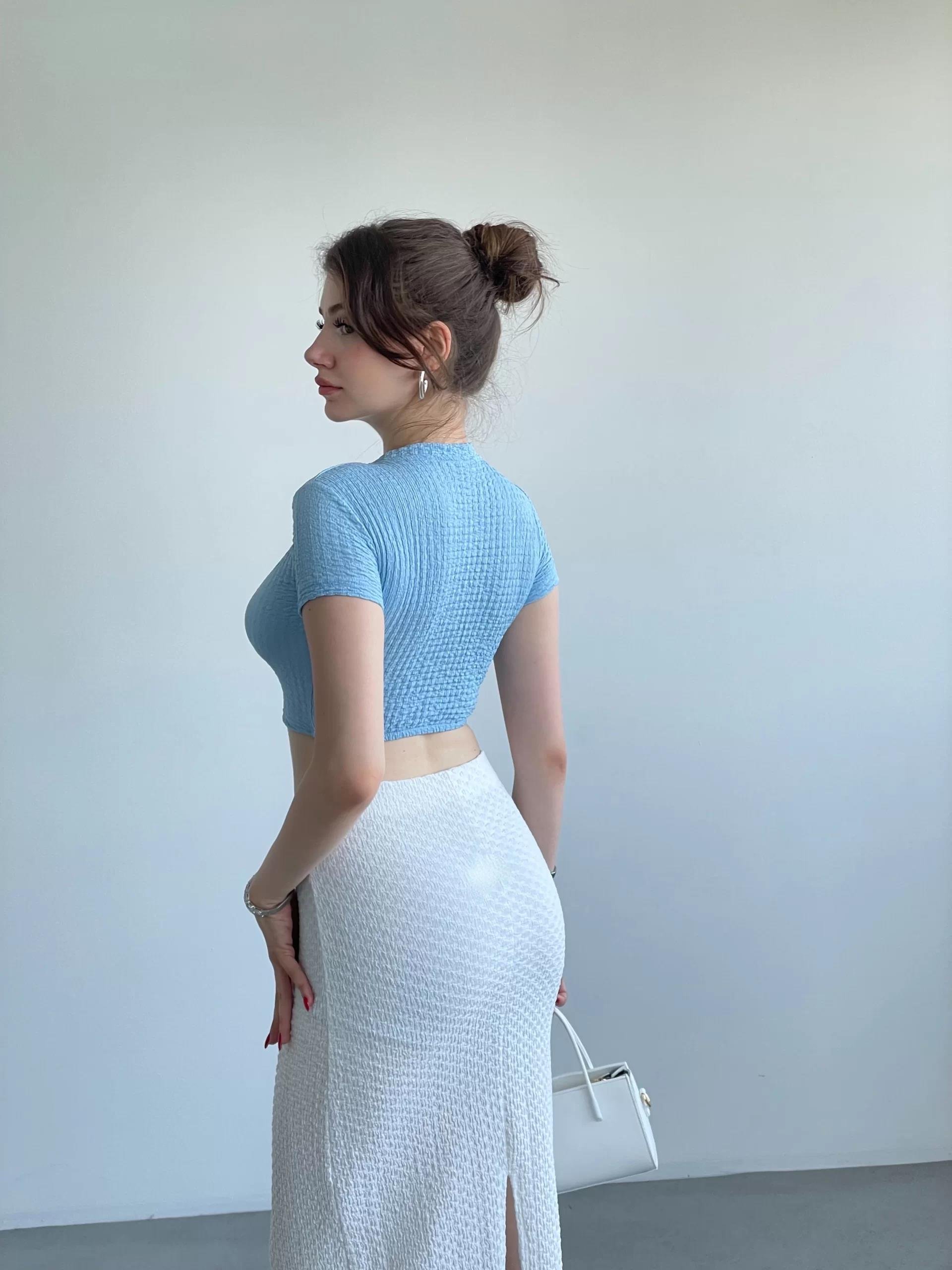 Bubble Dekolteli Crop