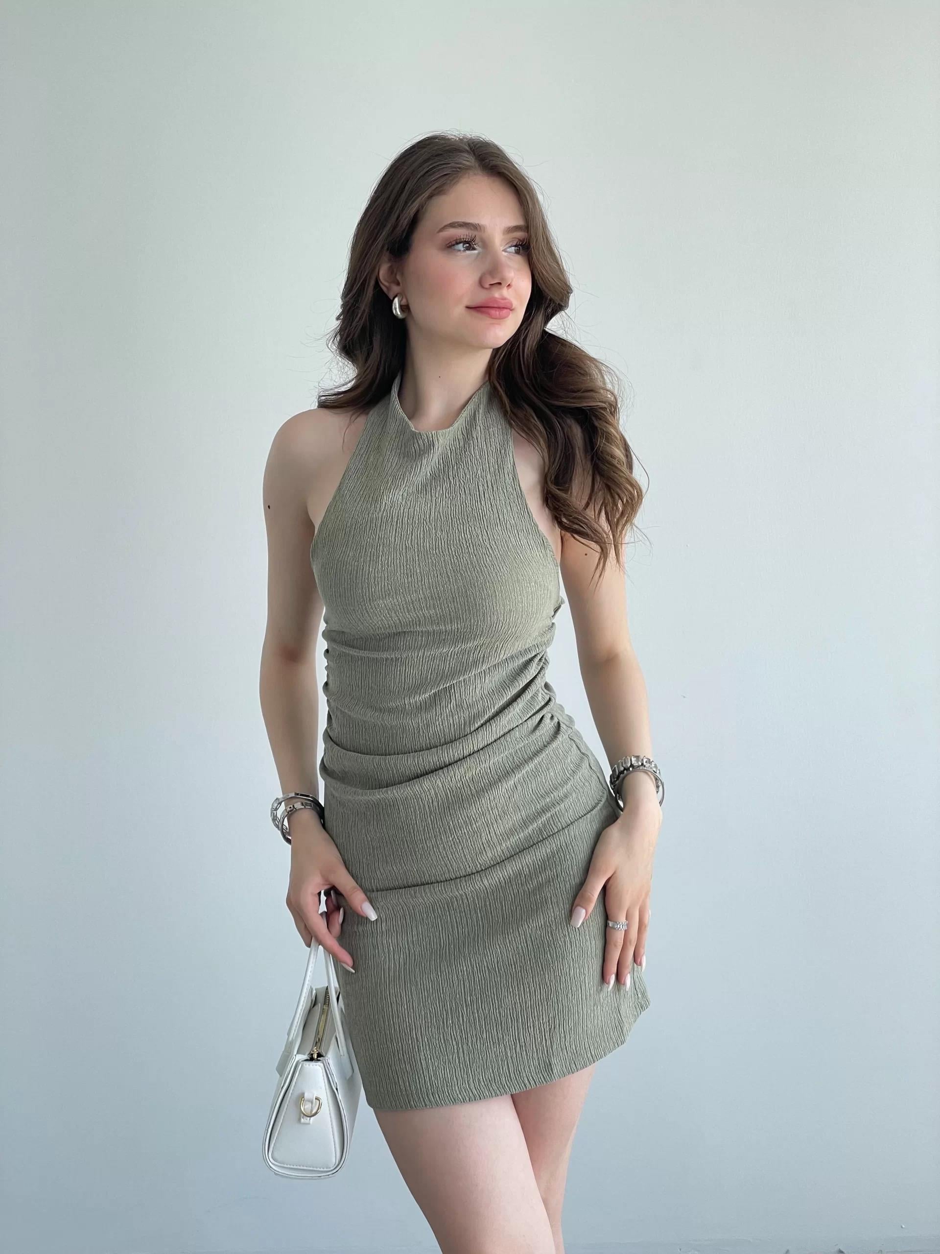 Bürümcük Mini Halter Elbise