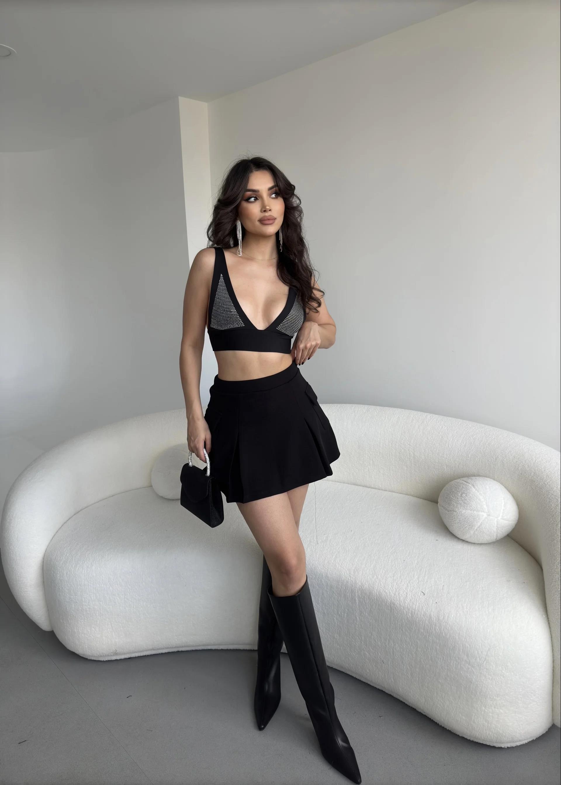 Cepli Şort Etek
