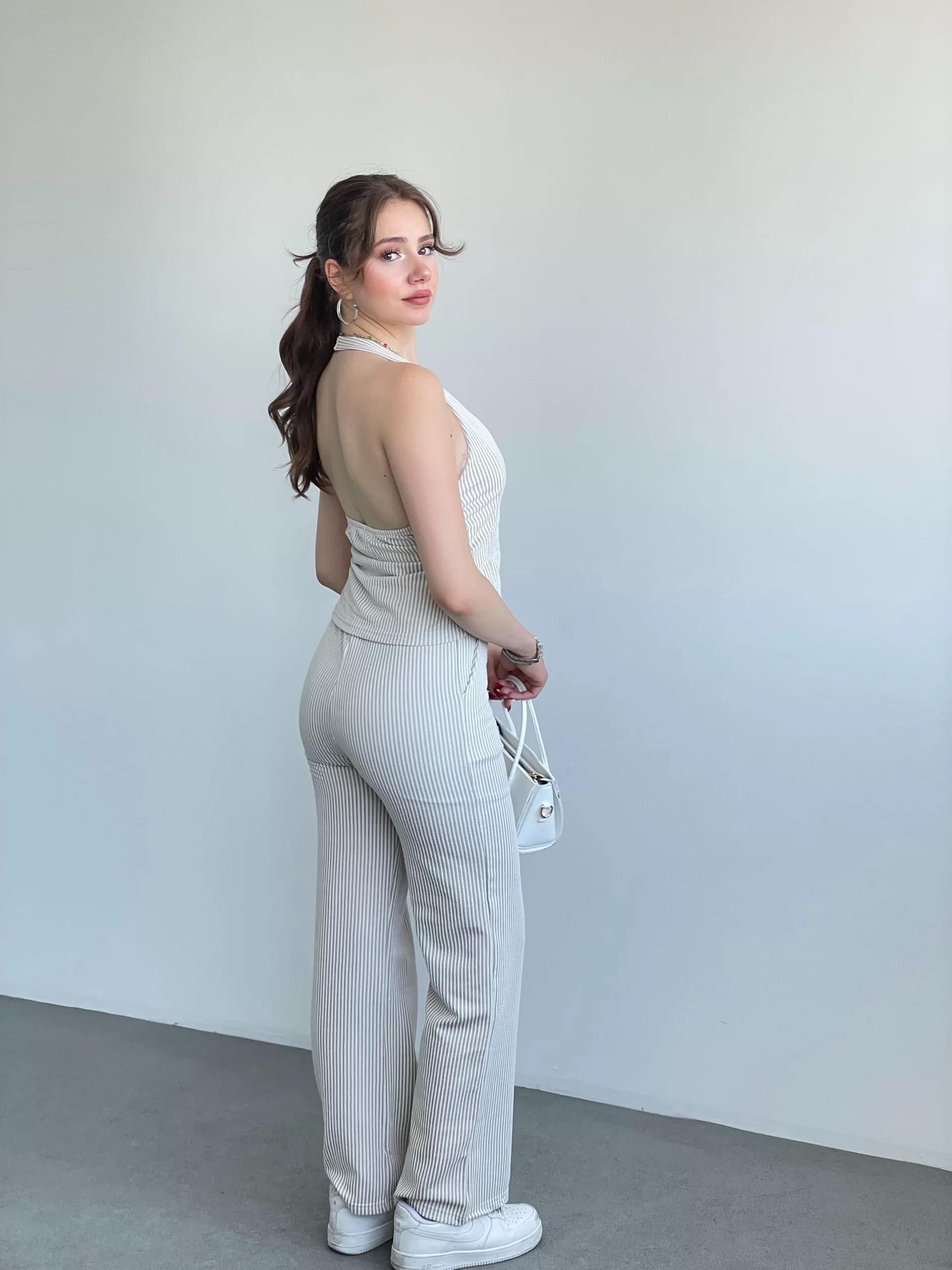 Çizgili Halter Takım