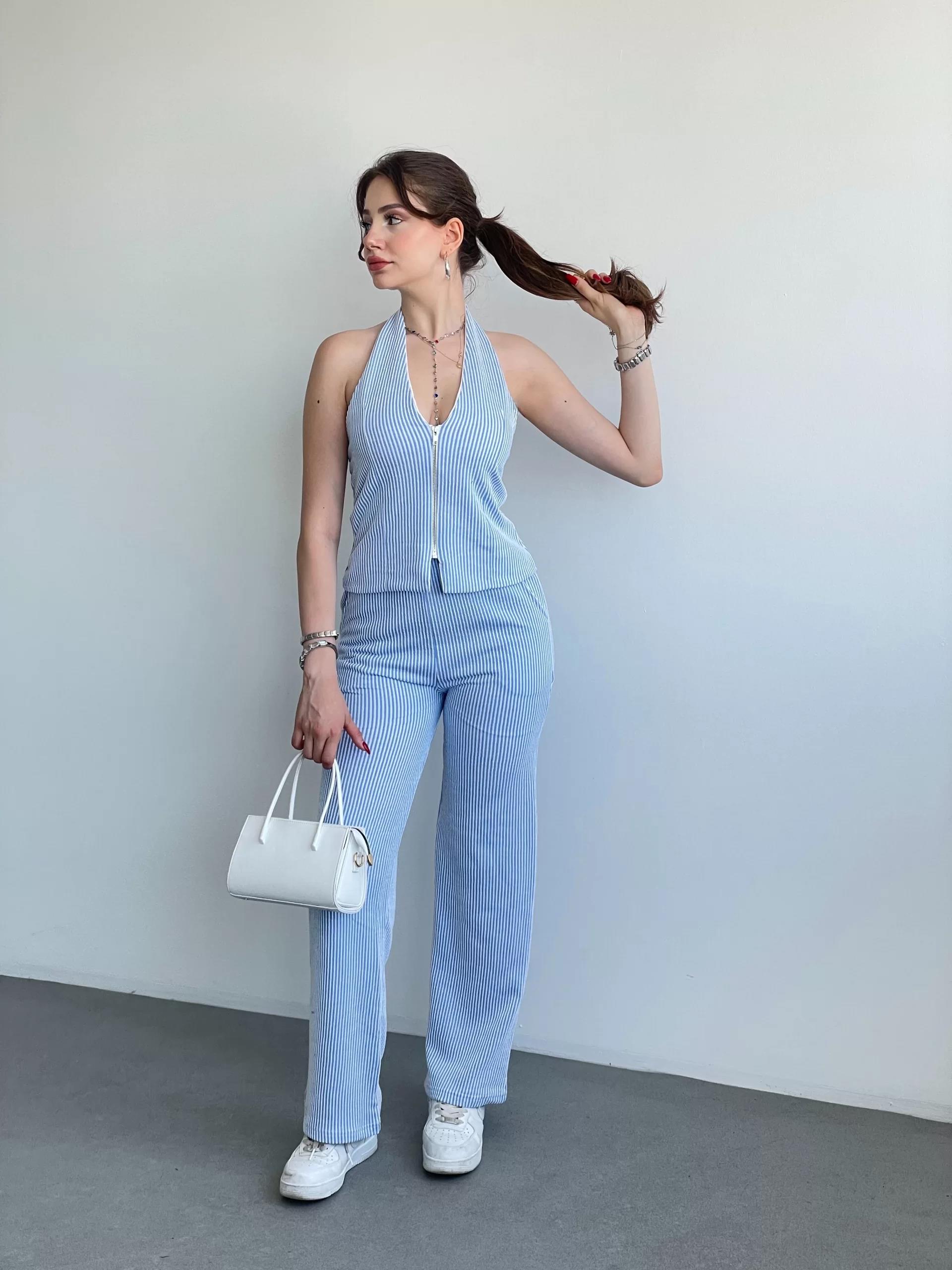 Çizgili Halter Takım