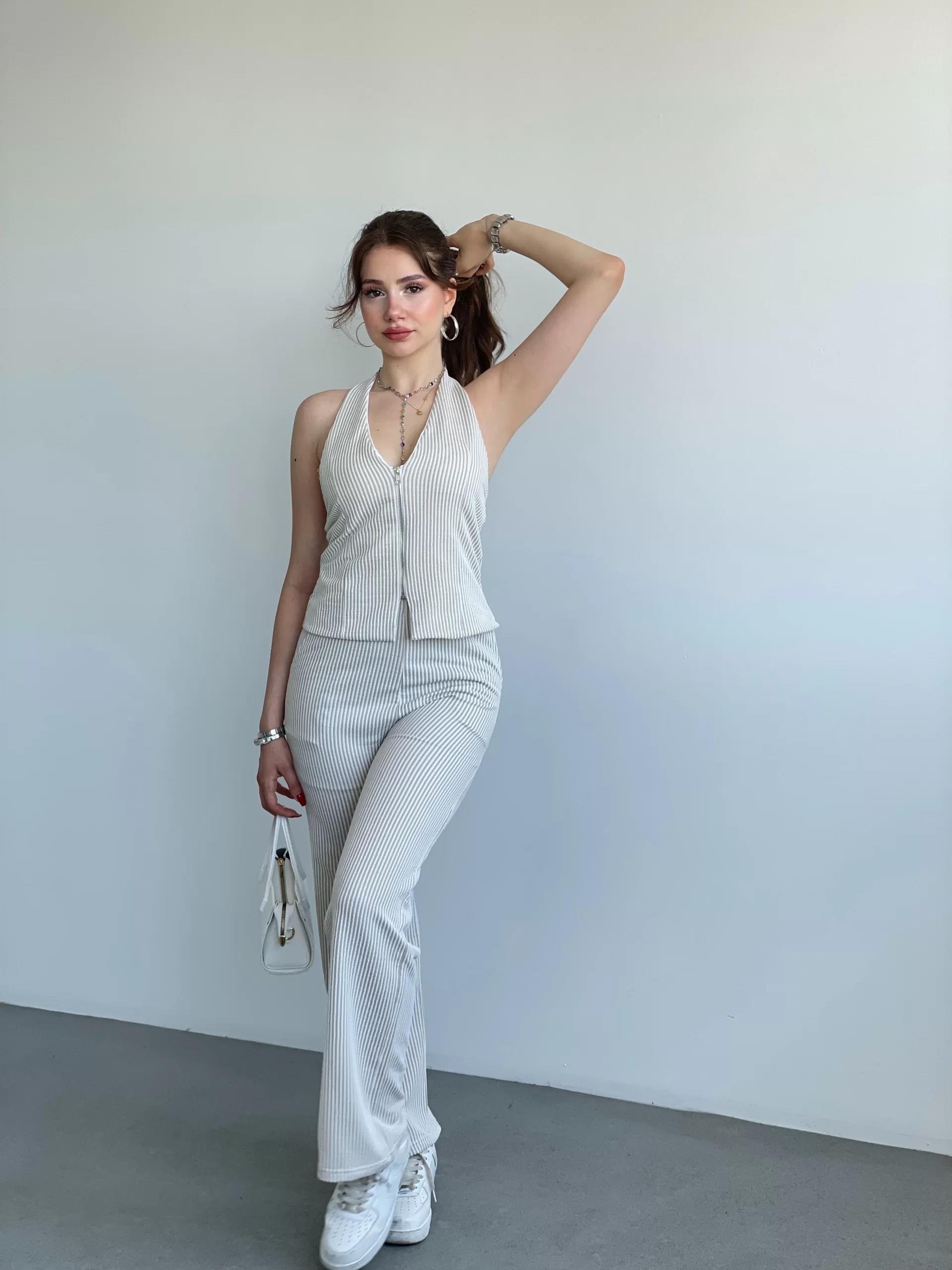 Çizgili Halter Takım