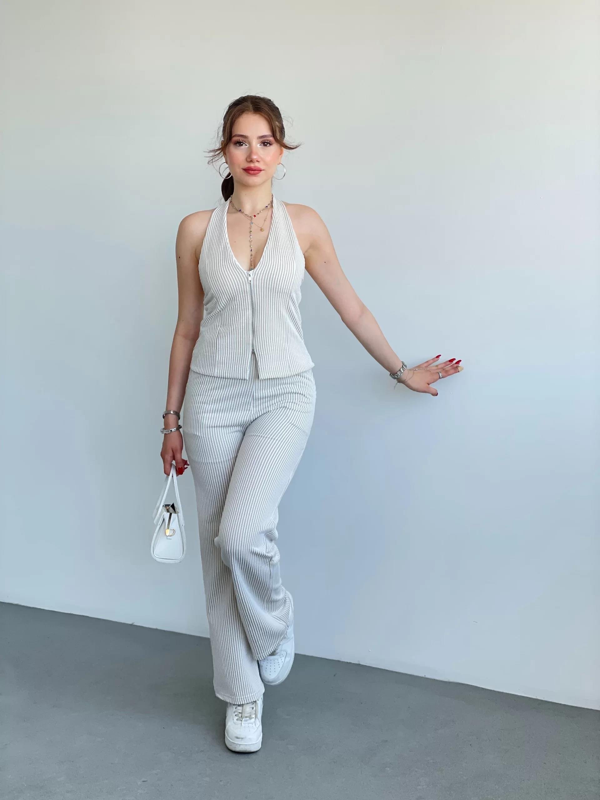 Çizgili Halter Takım