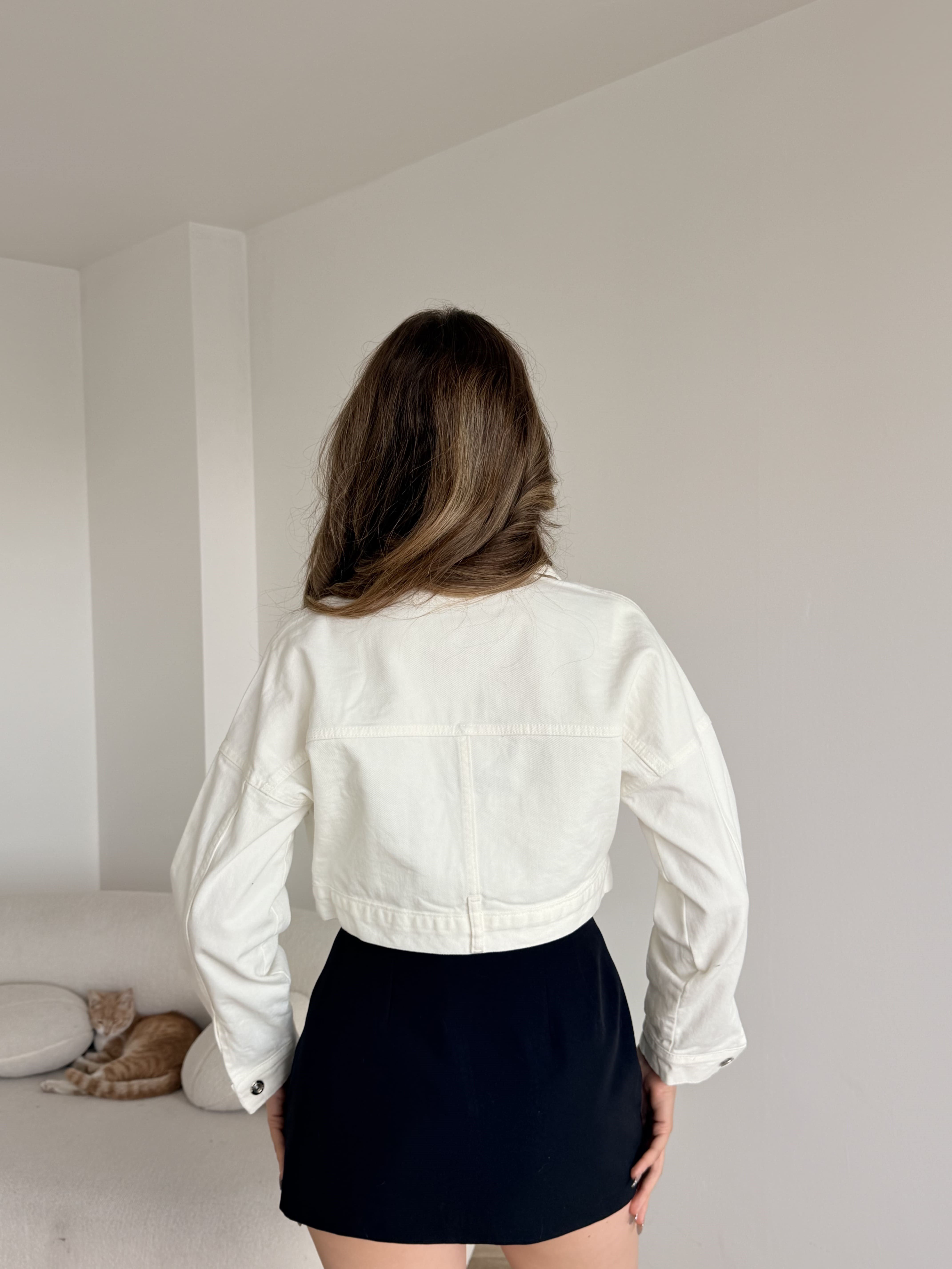 Crop Denim Ceket