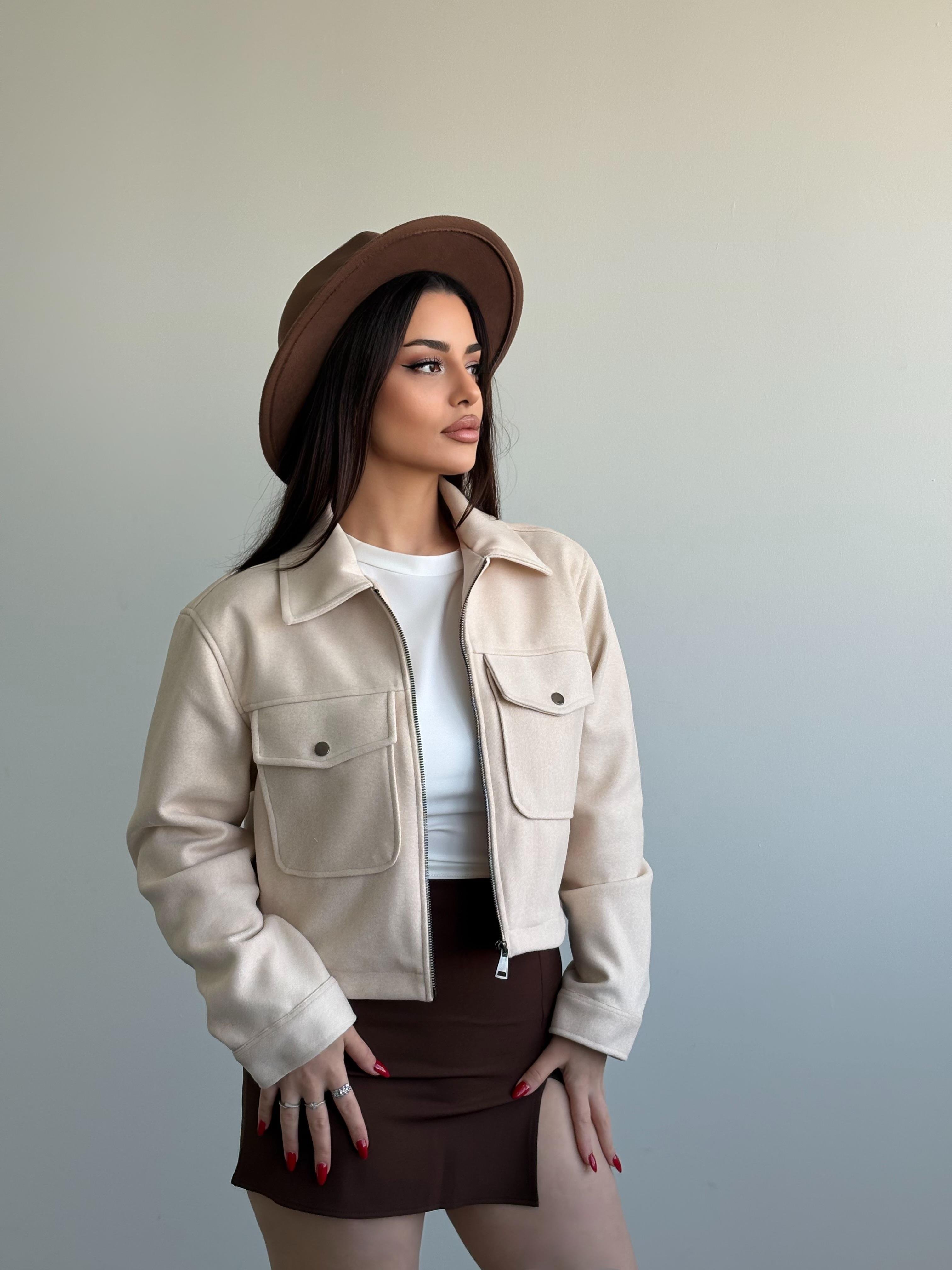 Crop Kesim Cepli Ceket