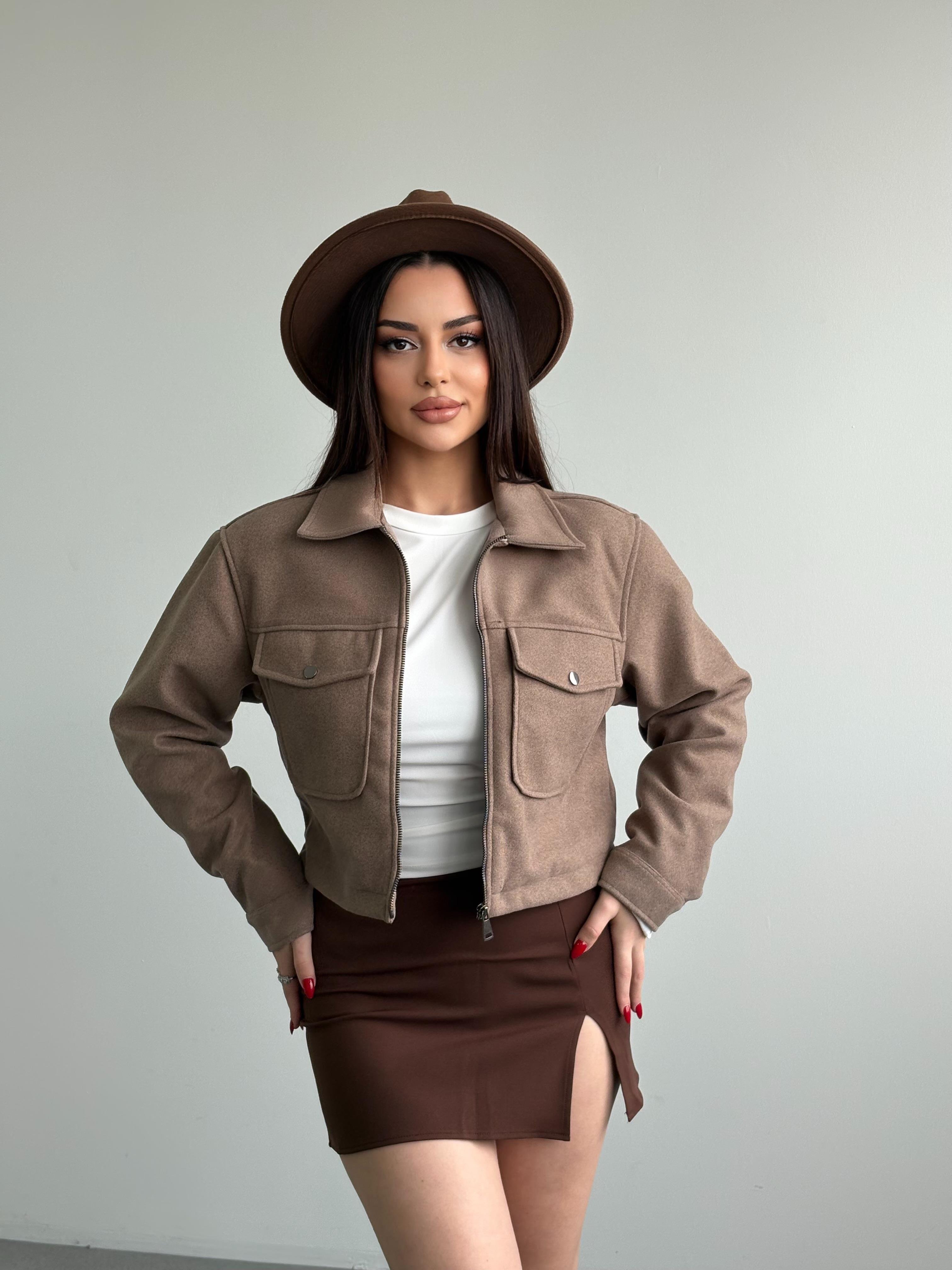 Crop Kesim Cepli Ceket