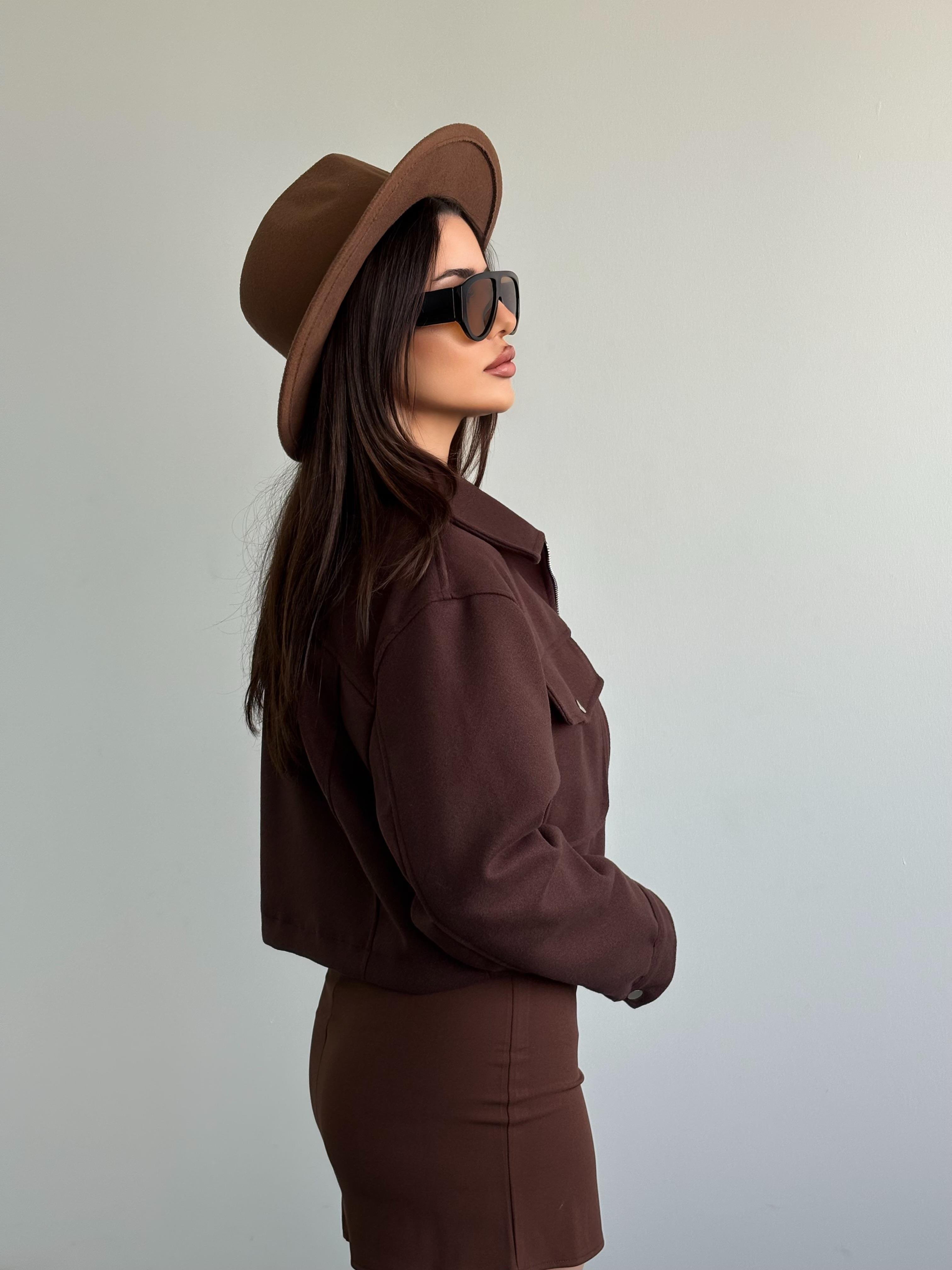 Crop Kesim Cepli Ceket
