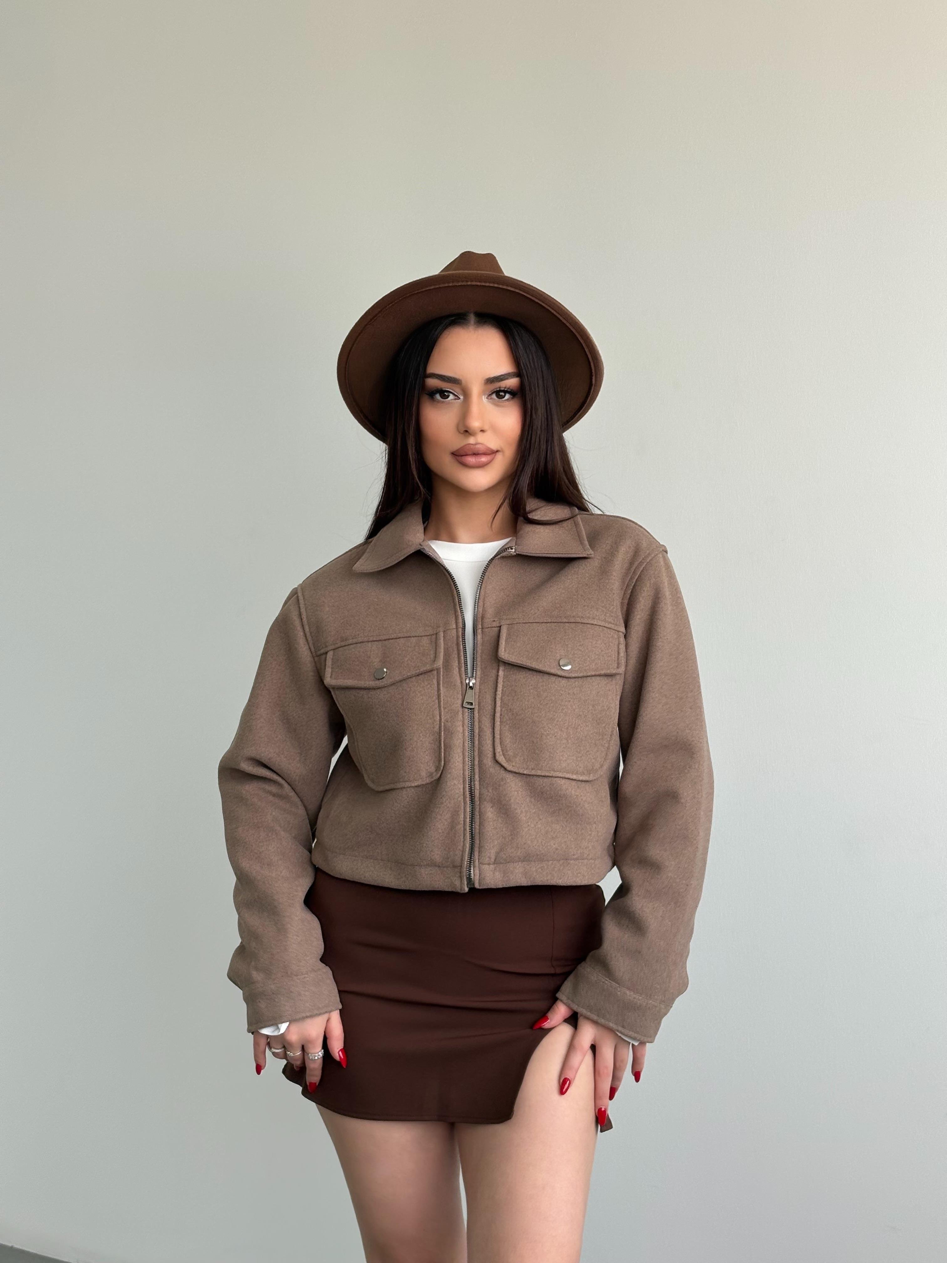 Crop Kesim Cepli Ceket