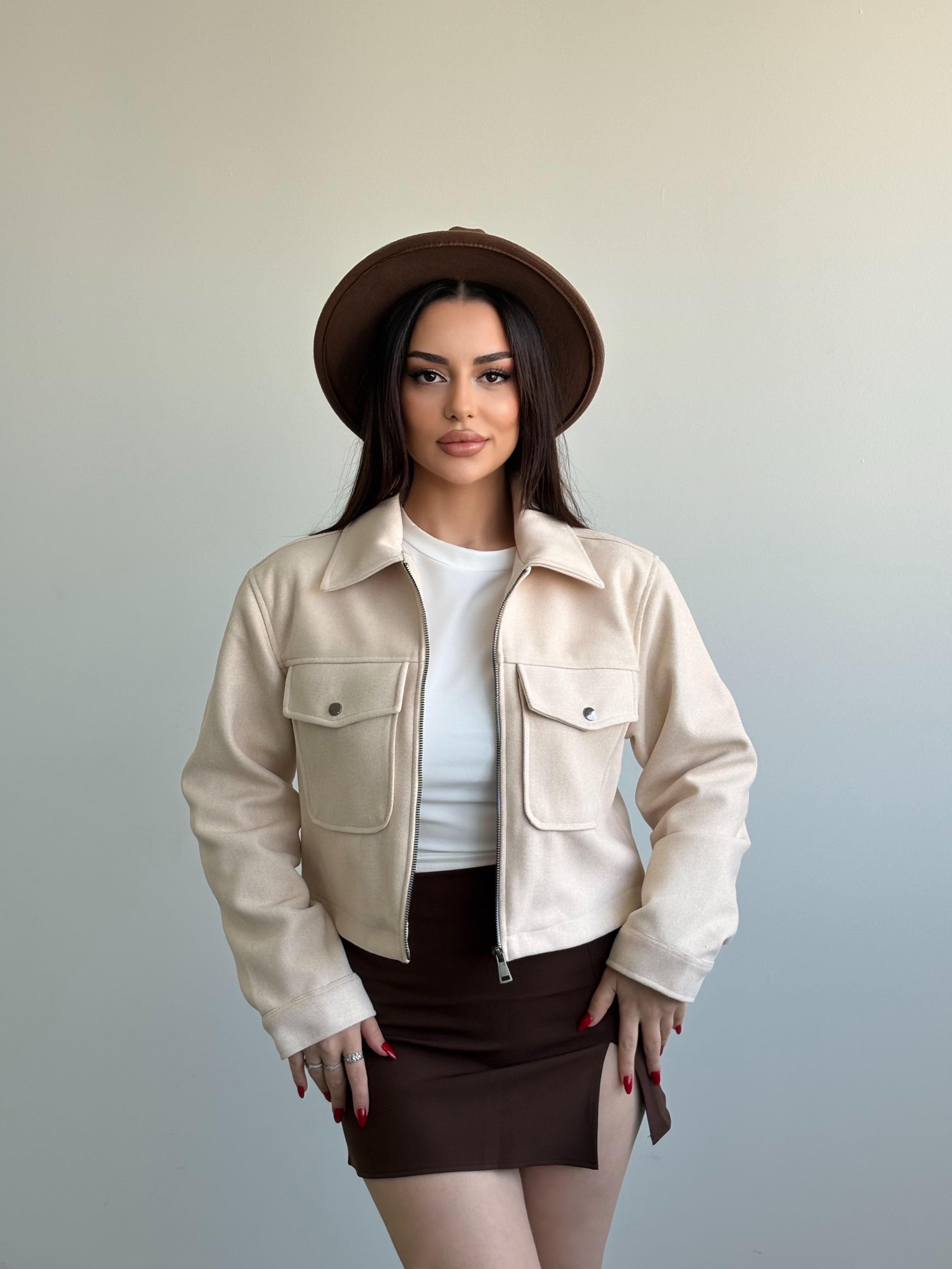 Crop Kesim Cepli Ceket