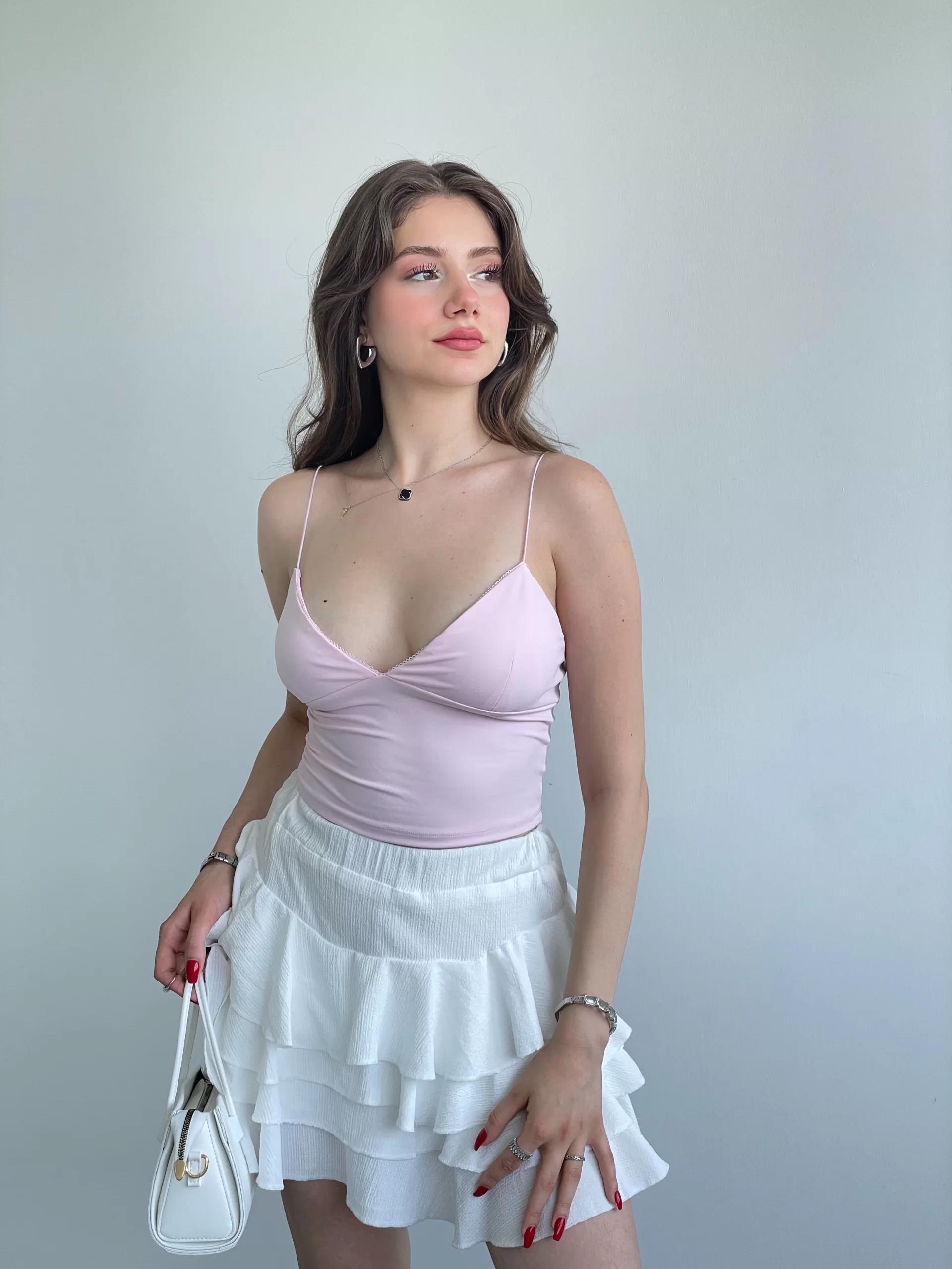 Dalgıç Kumaş Askılı Crop