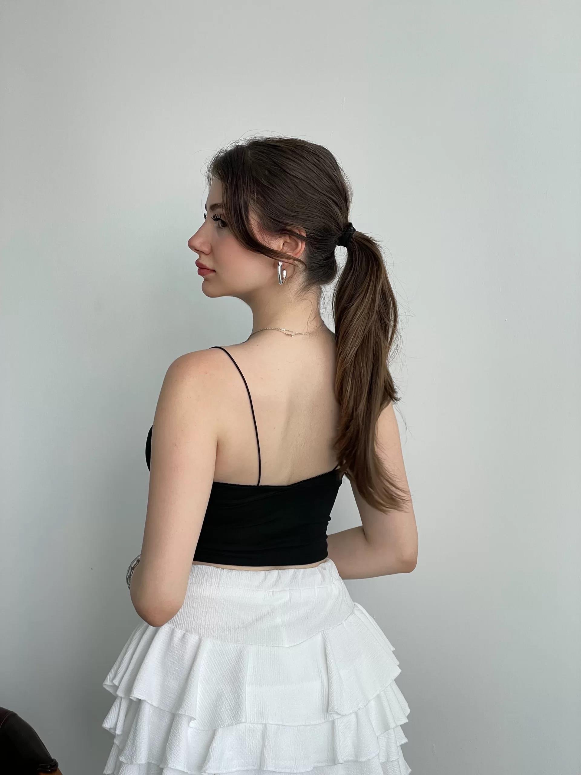 Dalgıç Kumaş Askılı Crop