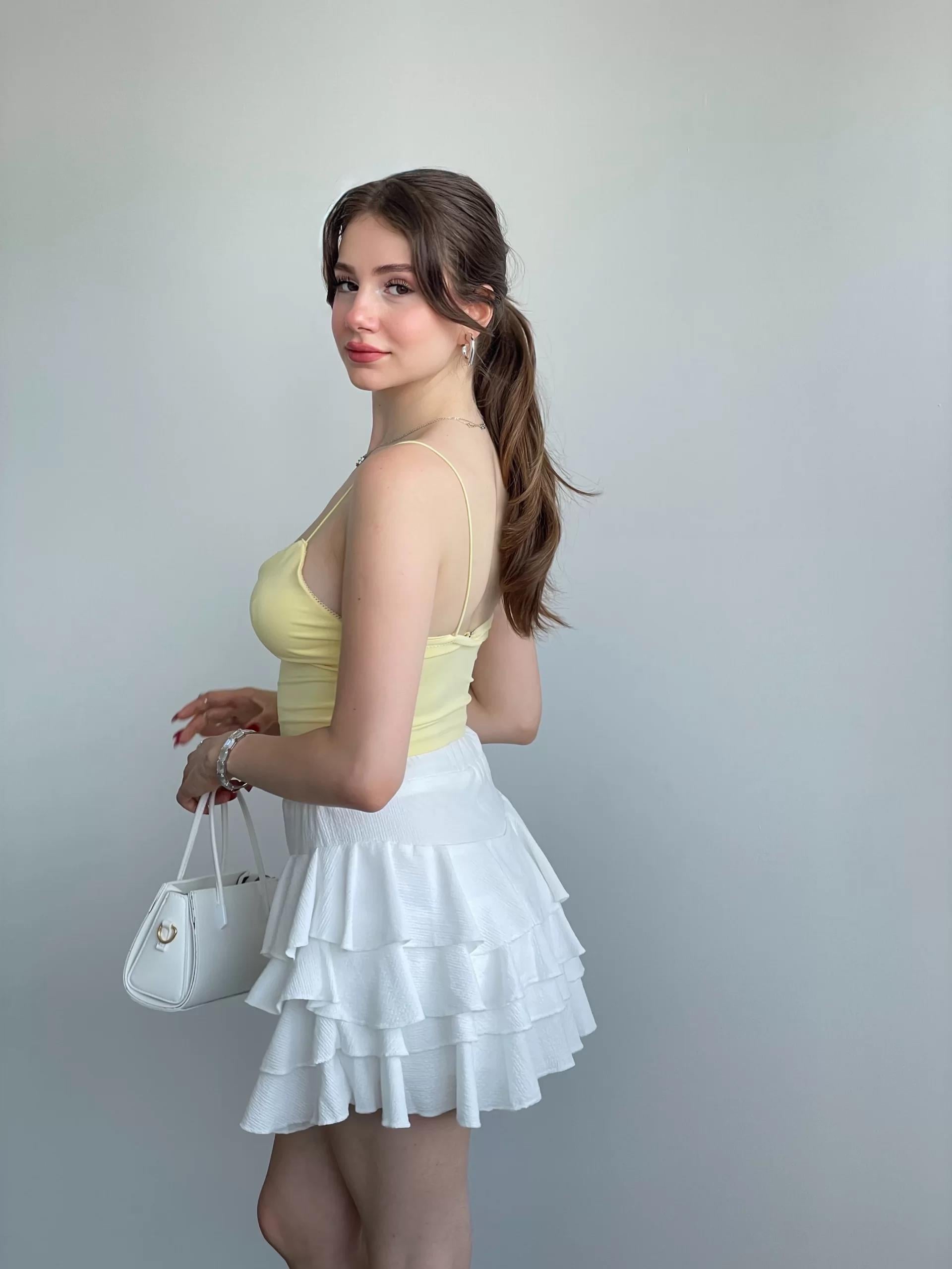Dalgıç Kumaş Askılı Crop