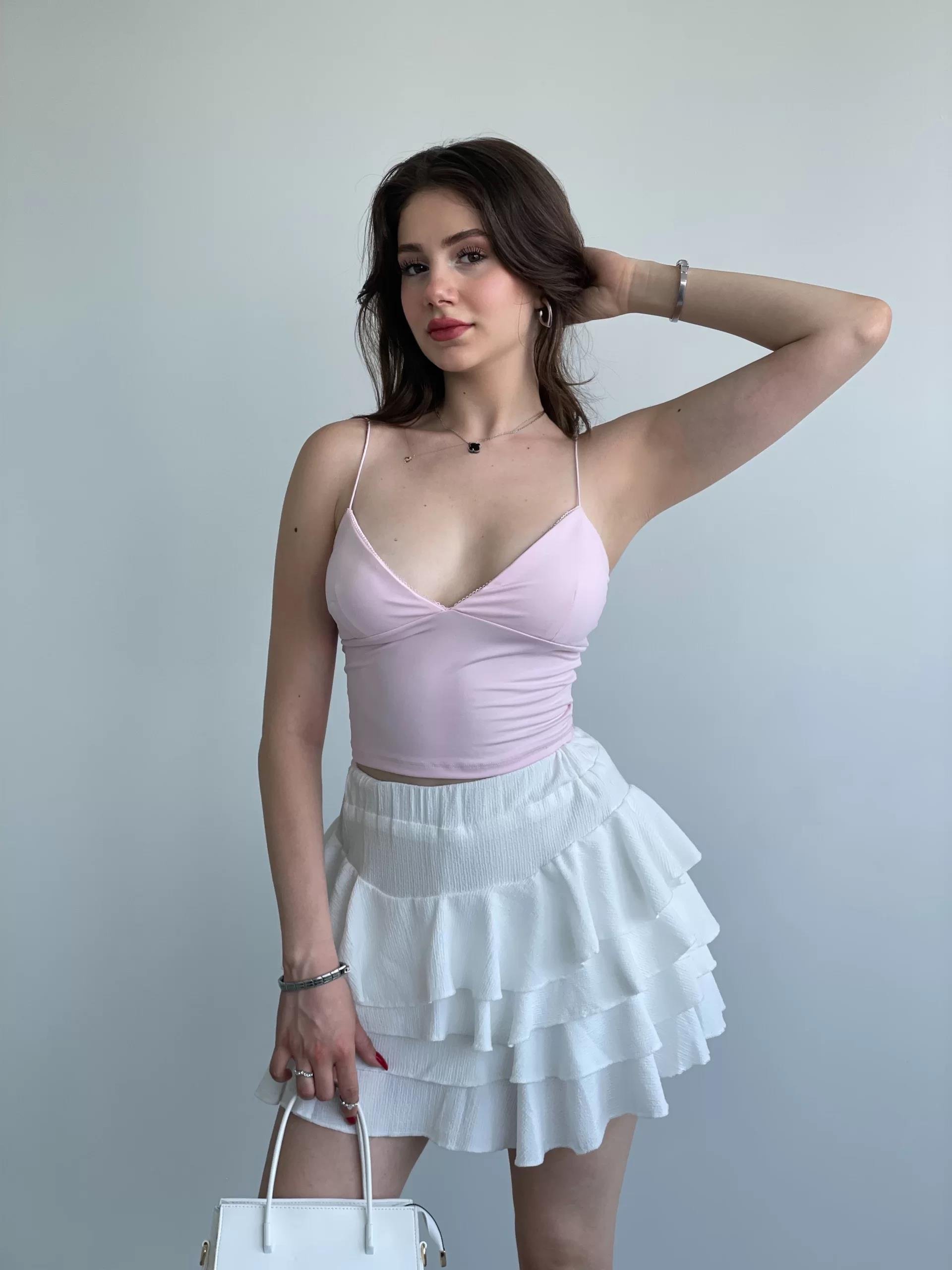 Dalgıç Kumaş Askılı Crop