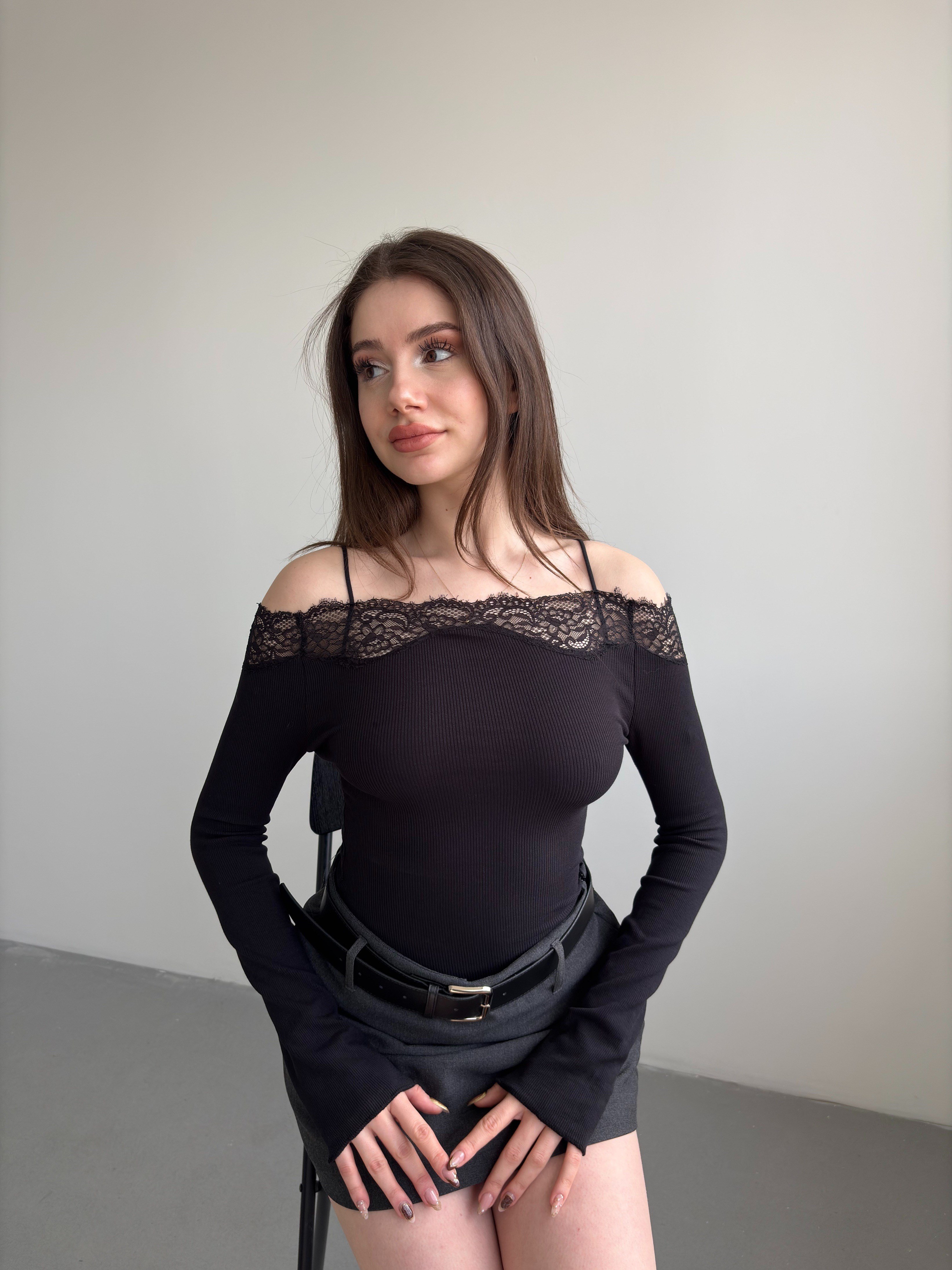 Dantel Askılı Bodysuit