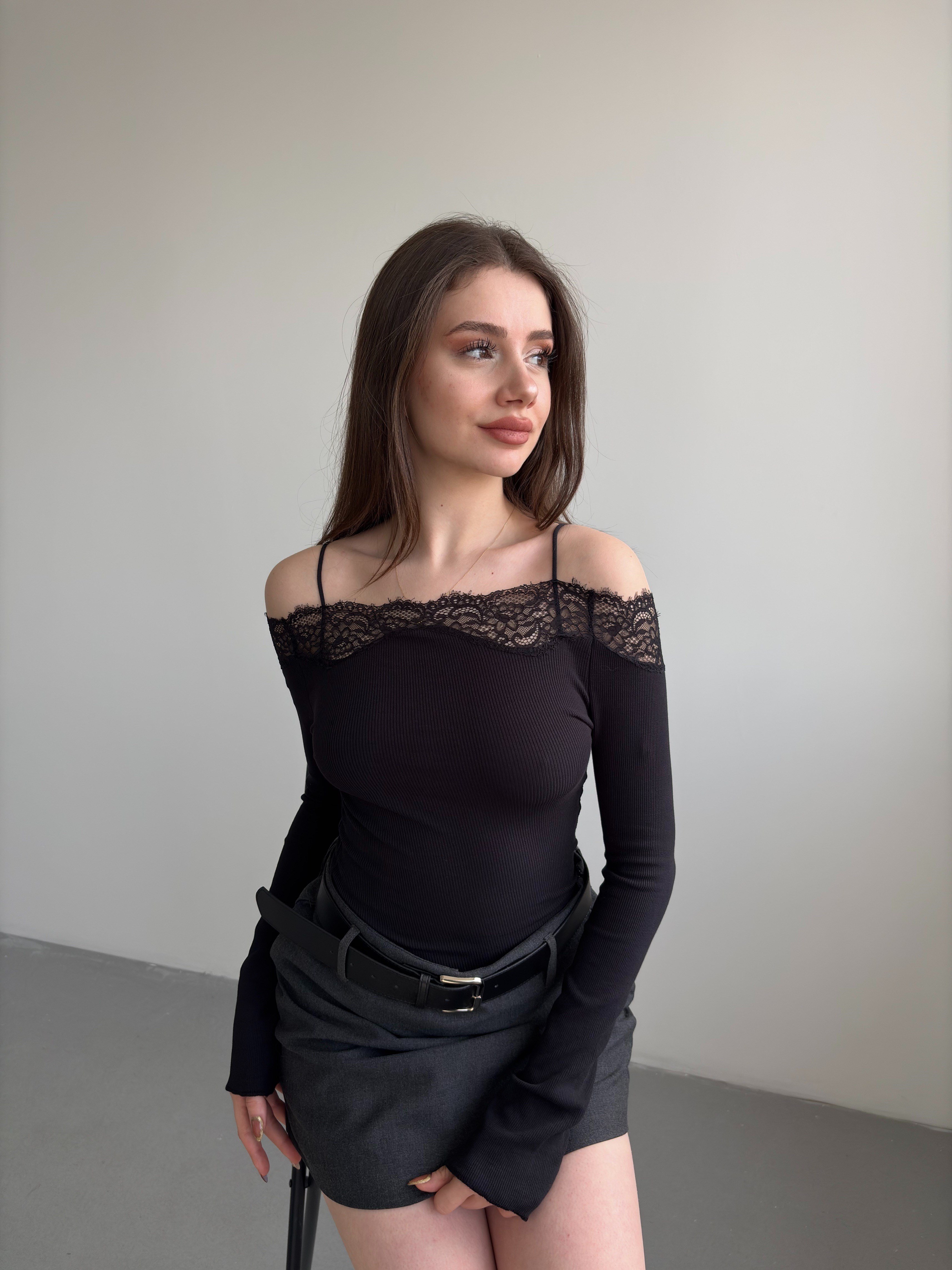 Dantel Askılı Bodysuit