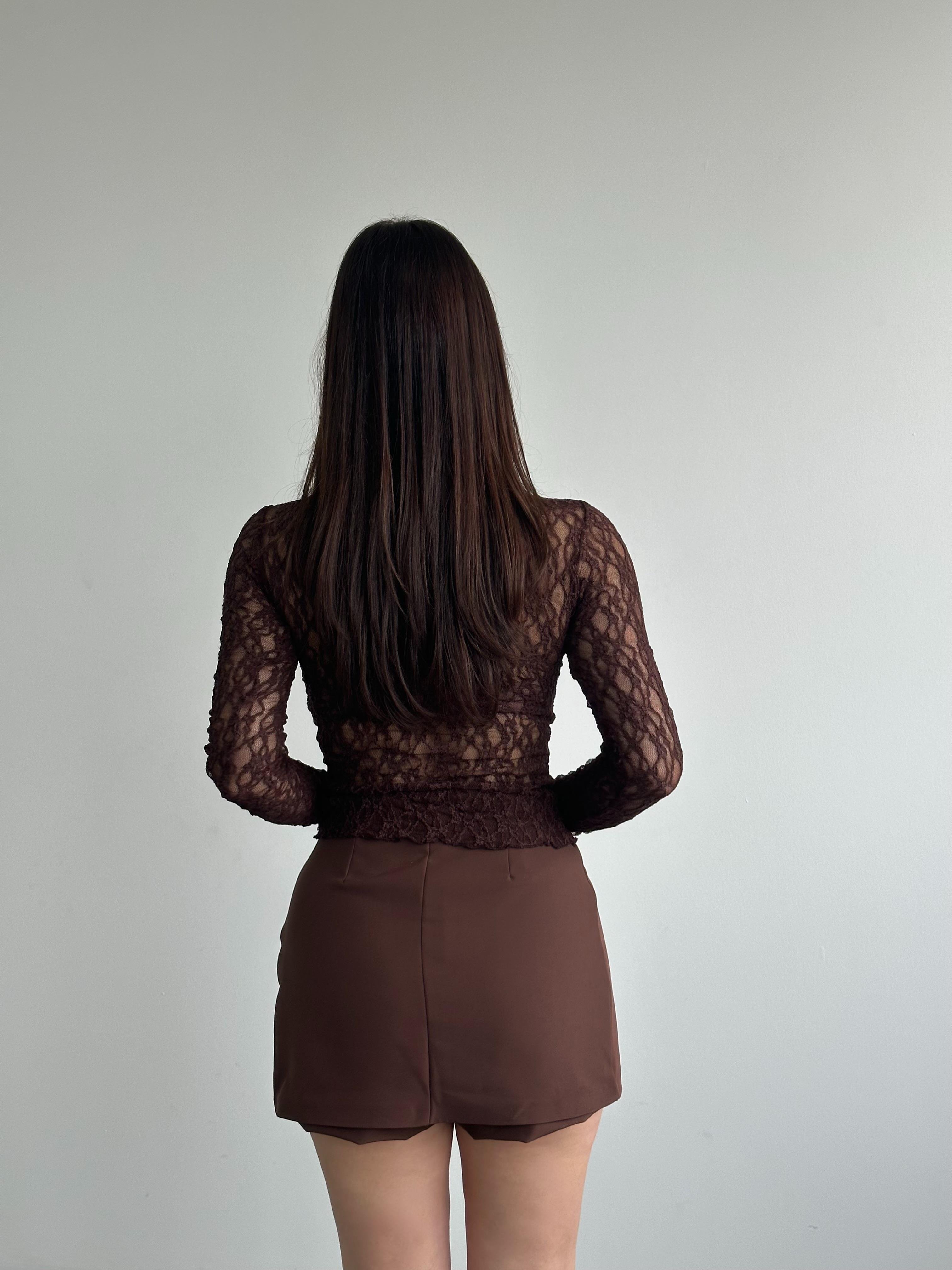 Dantel Düğmeli Bluz