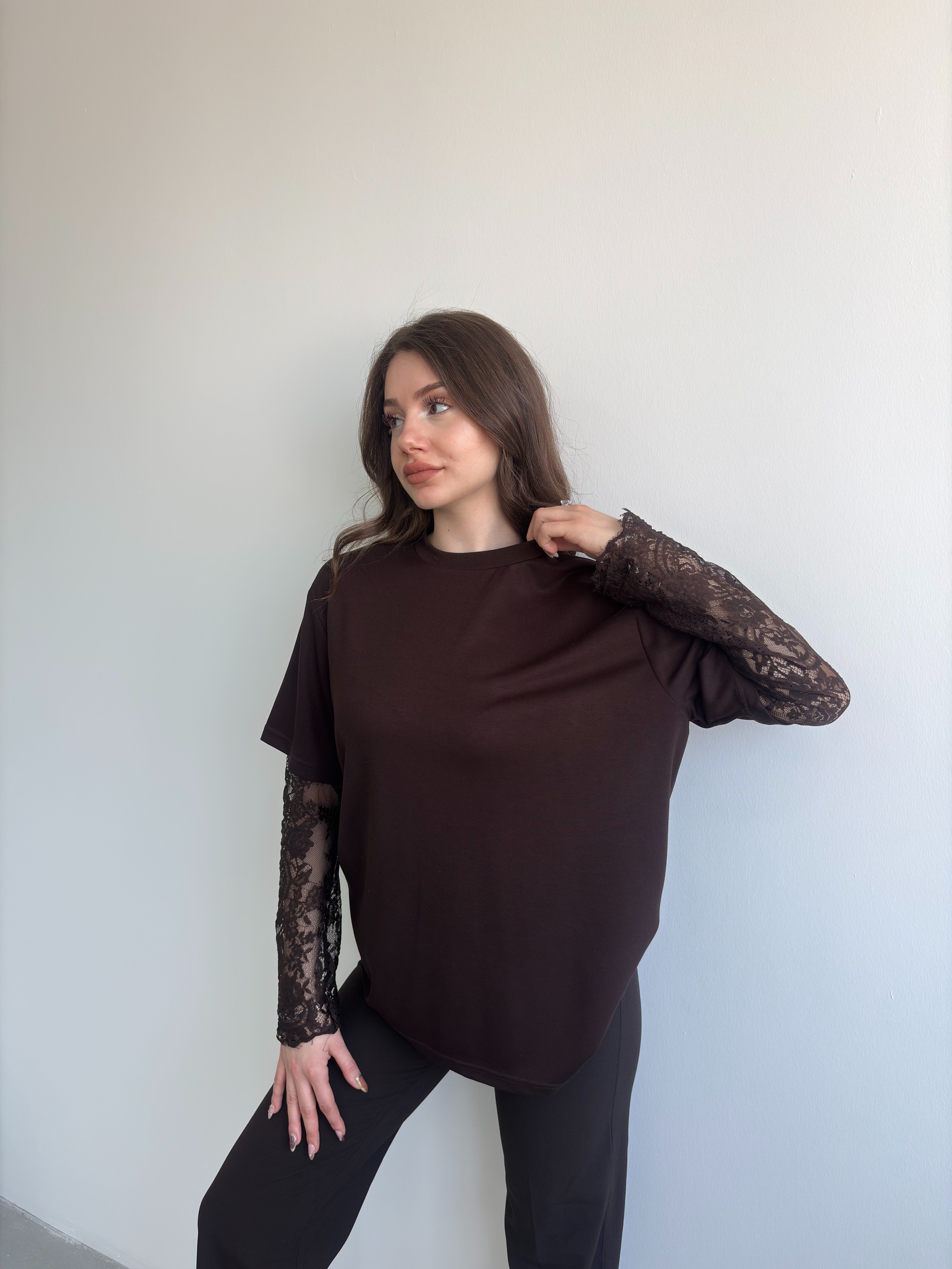 Dantel Kol Basic Tshirt