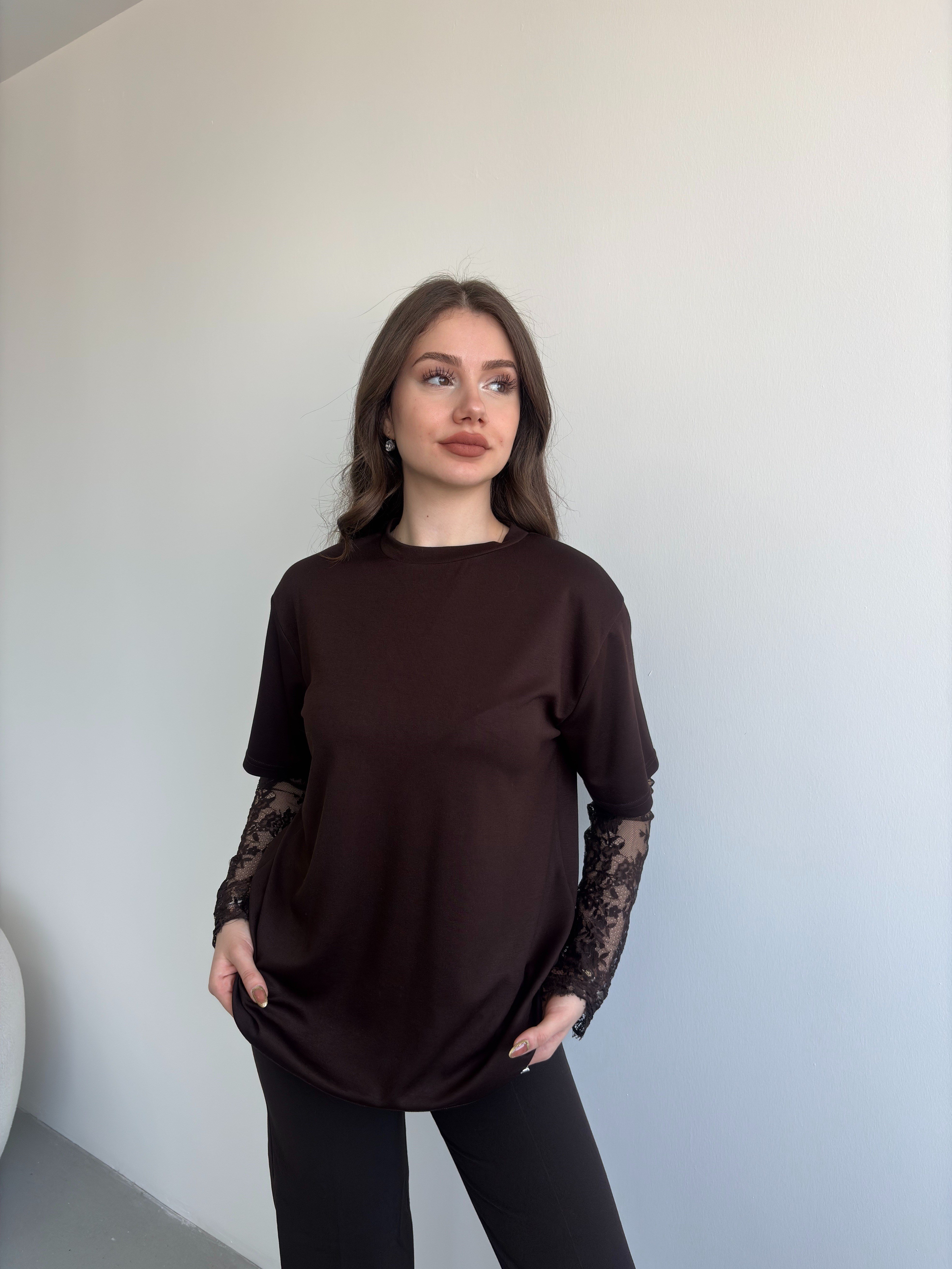 Dantel Kol Basic Tshirt