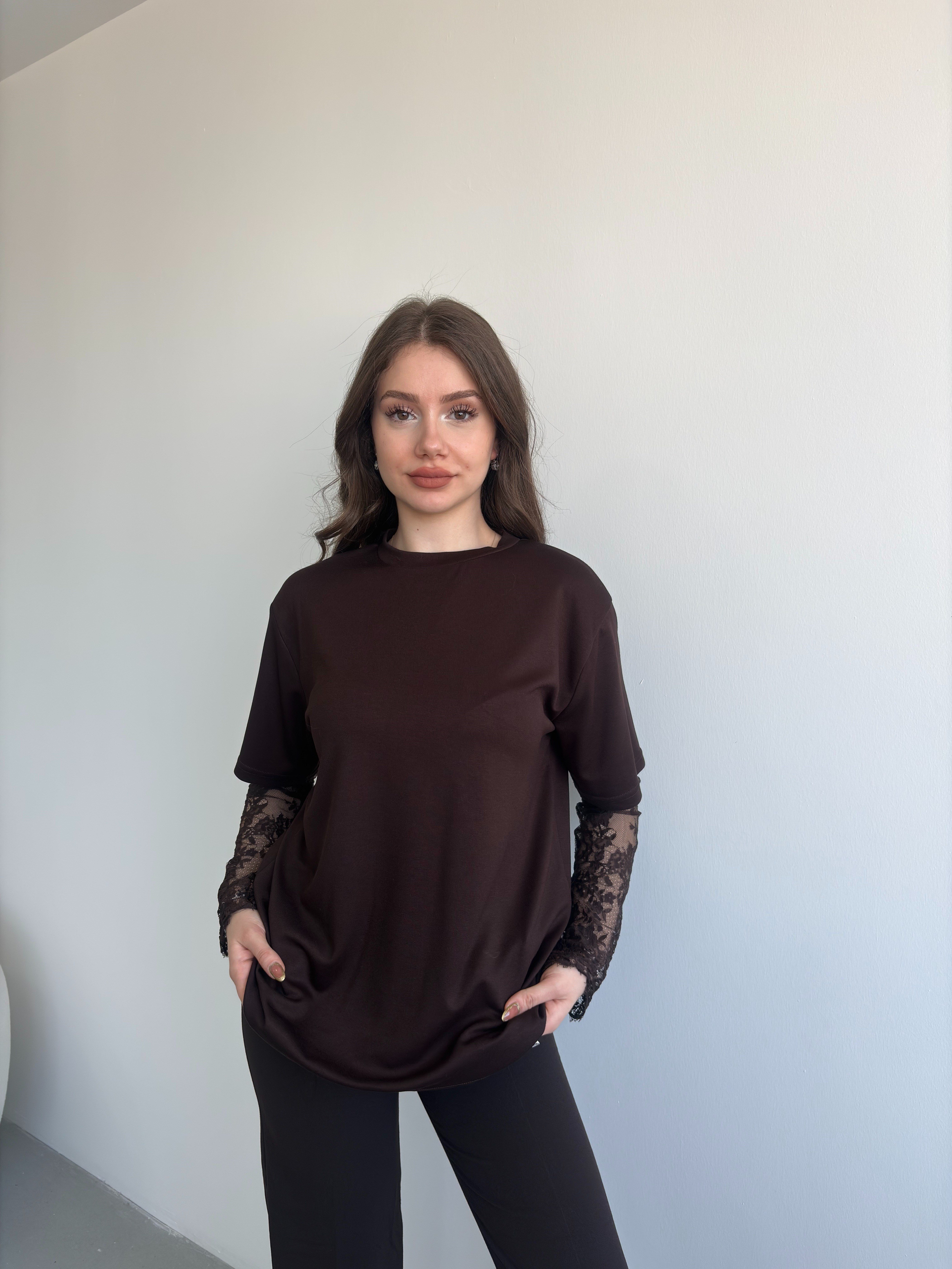 Dantel Kol Basic Tshirt