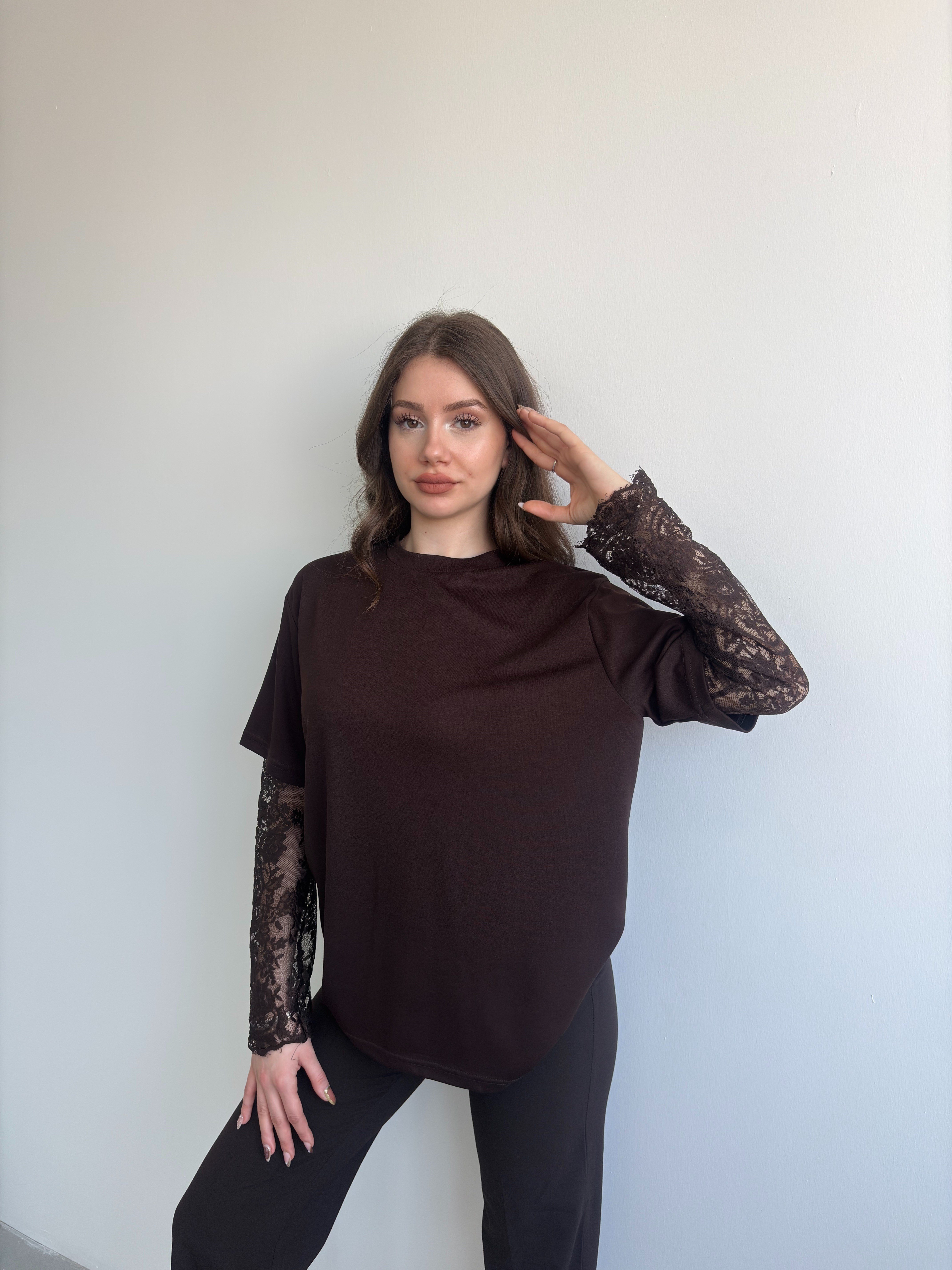 Dantel Kol Basic Tshirt
