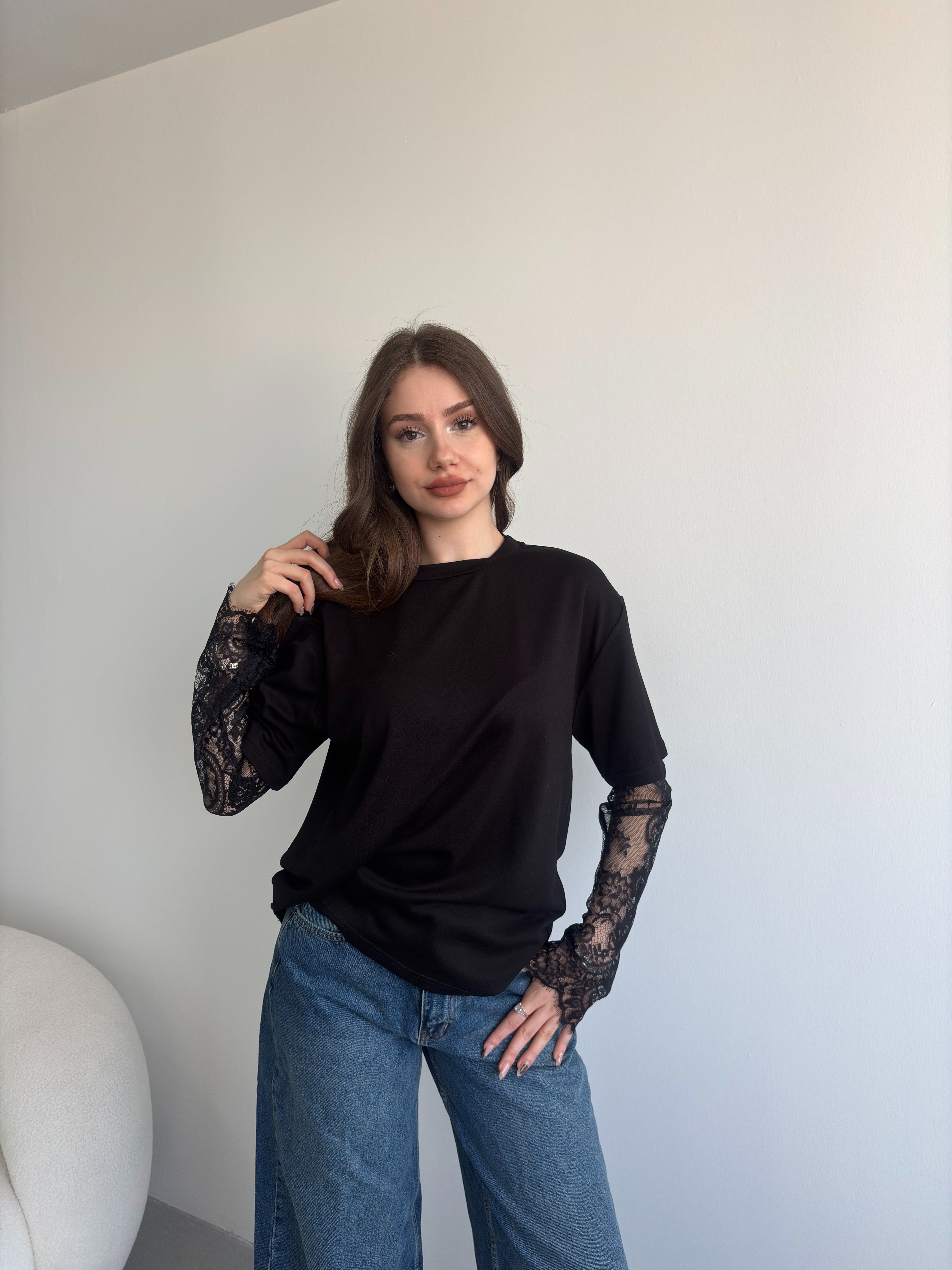 Dantel Kol Basic Tshirt