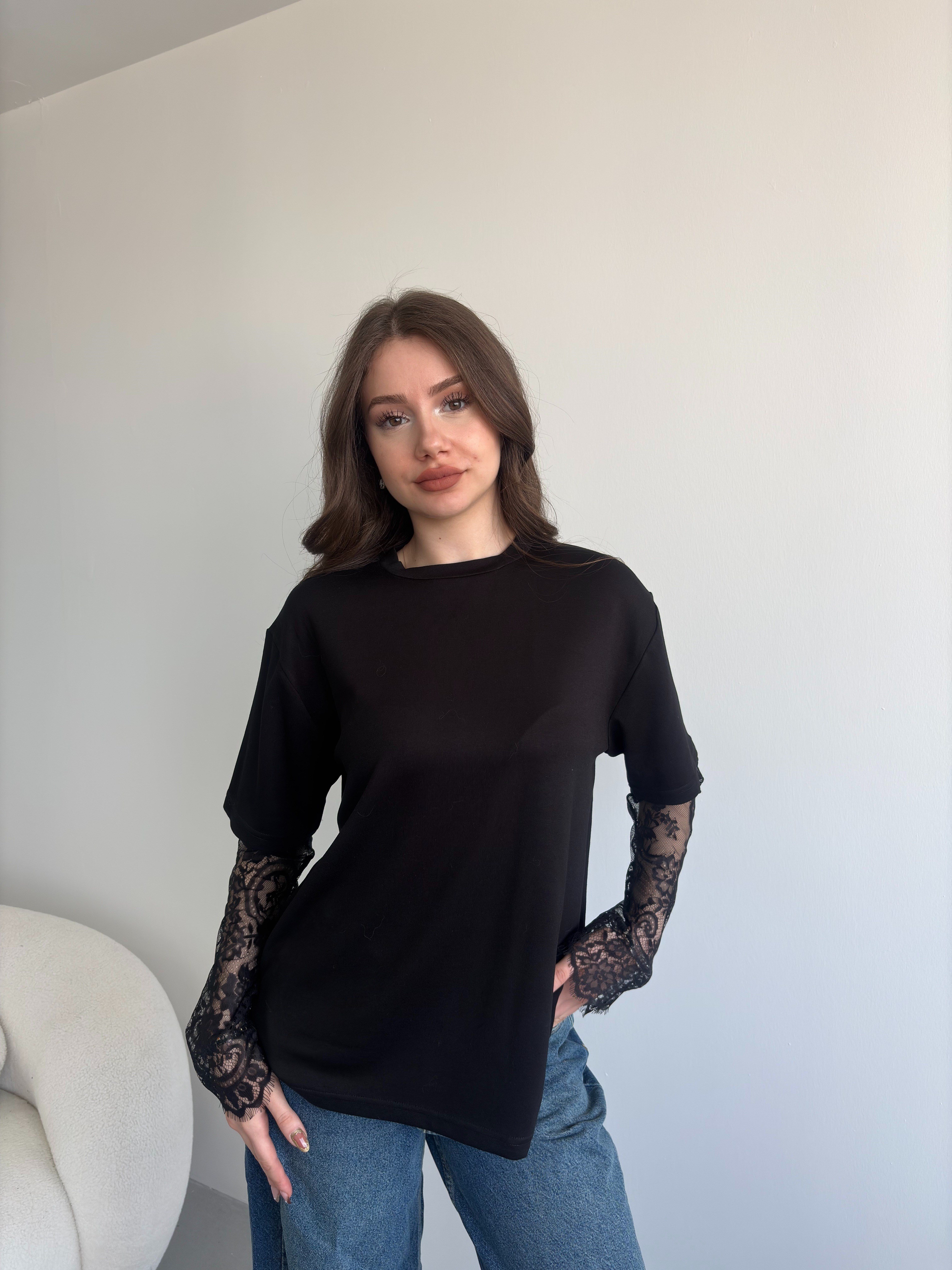 Dantel Kol Basic Tshirt