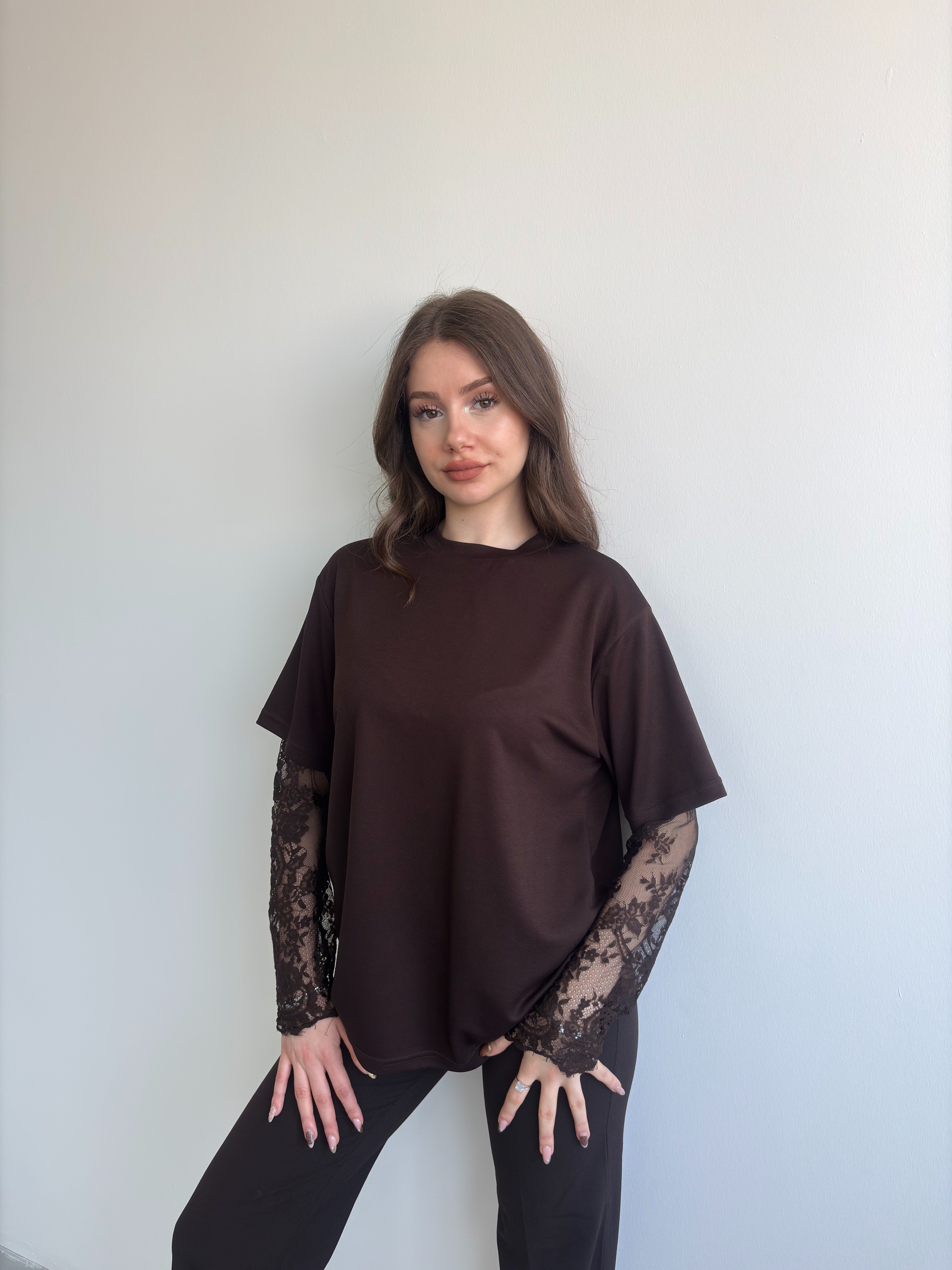 Dantel Kol Basic Tshirt
