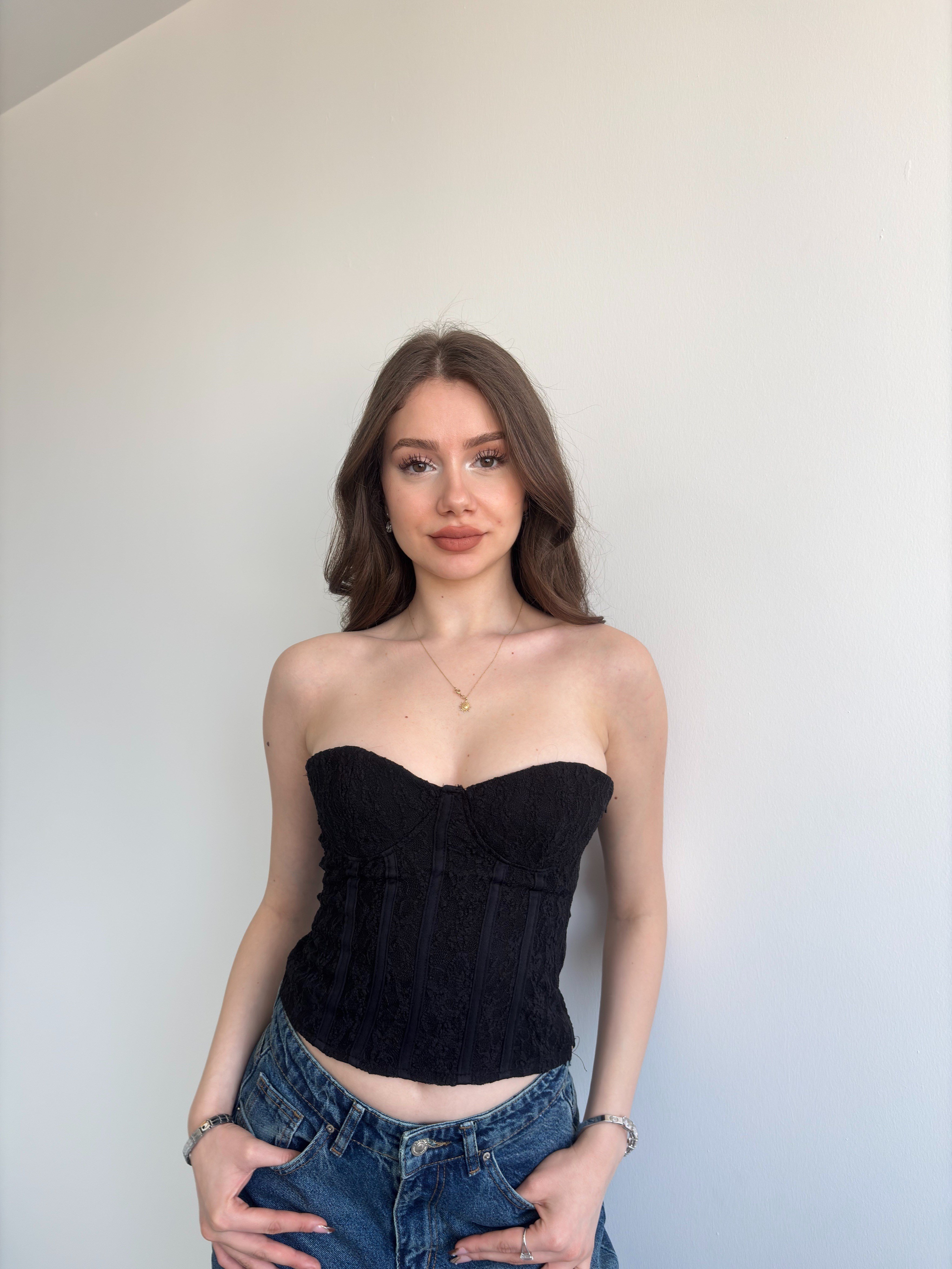 Dantel Korseli Büstiyer