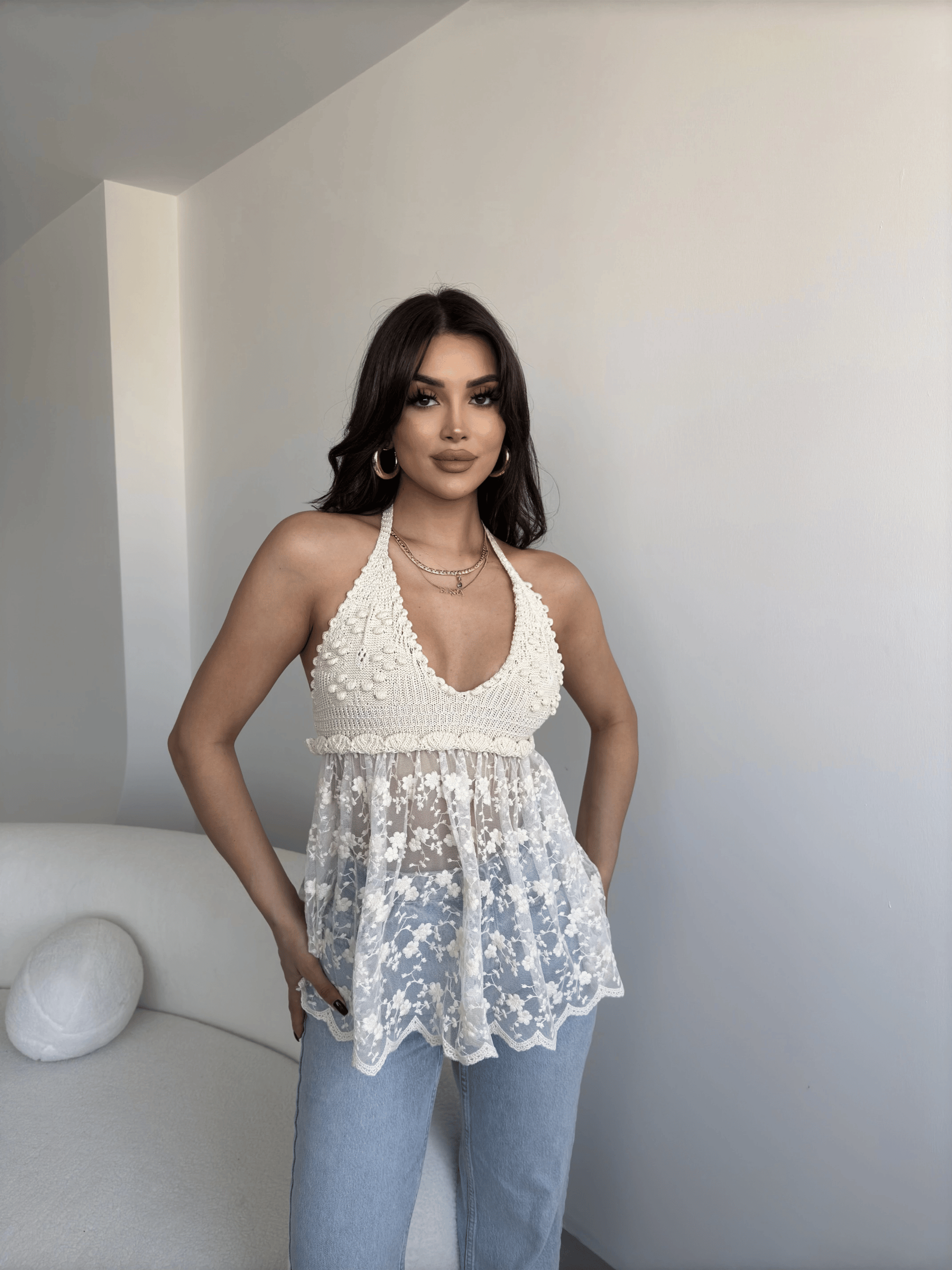 Dantel Tasarım Bluz