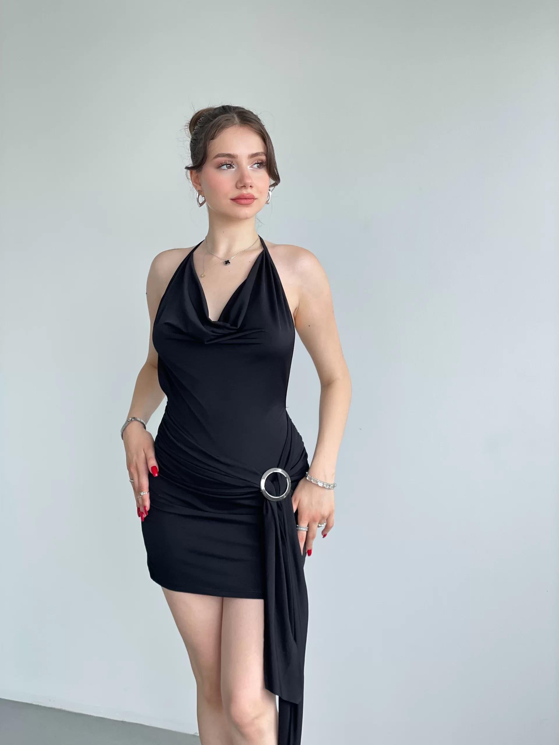 Degaje Tokalı Sandy Elbise