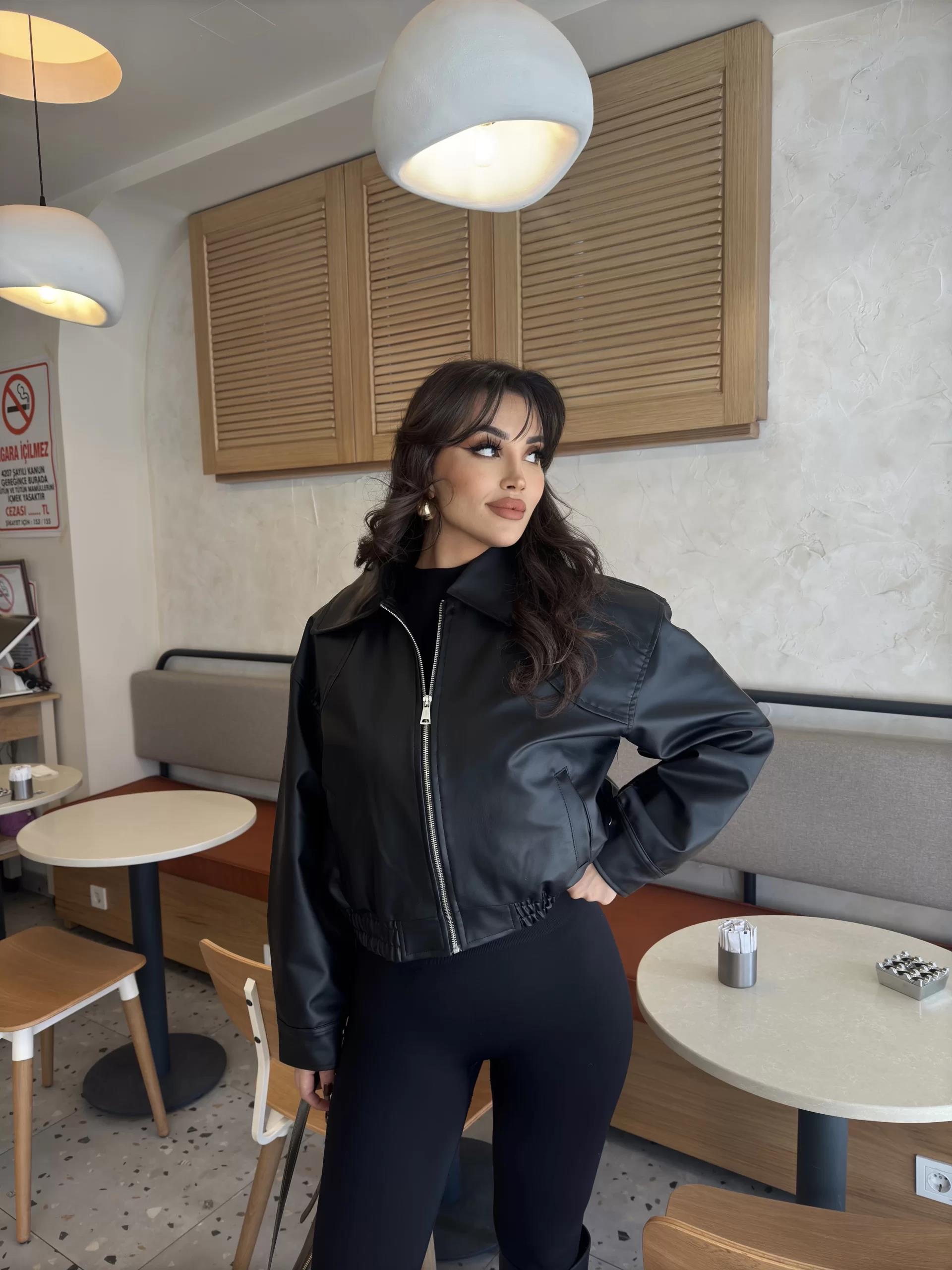 Deri Bomber Ceket
