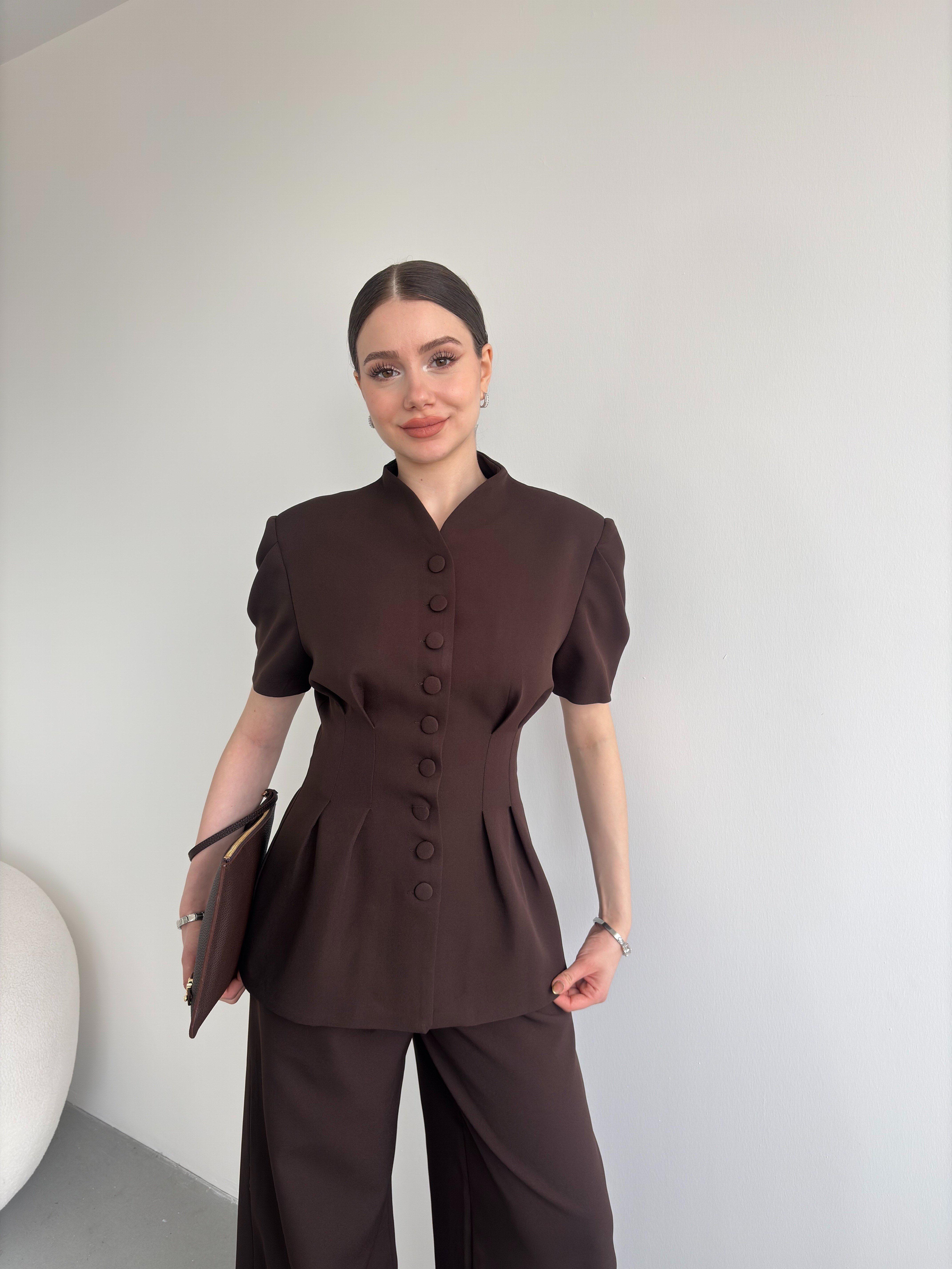 Düğmeli Büzgü Premium Takım