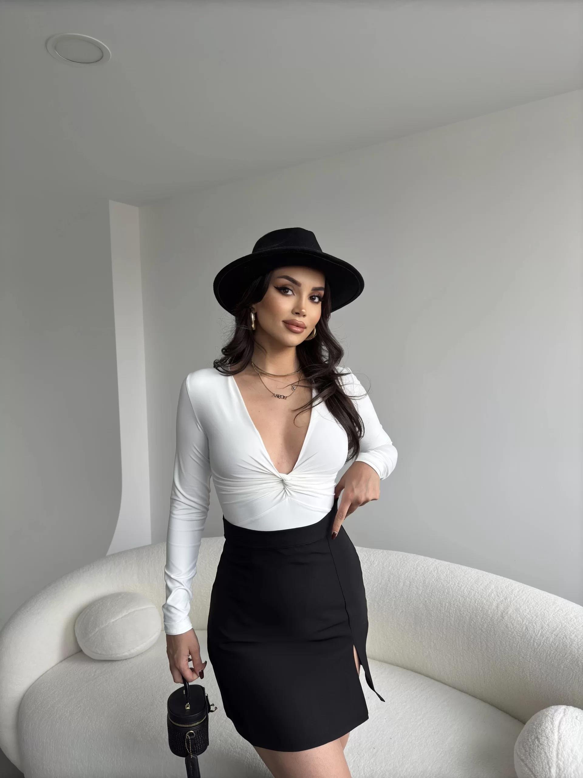 Düğüm Detay Poliamid Bodysuit